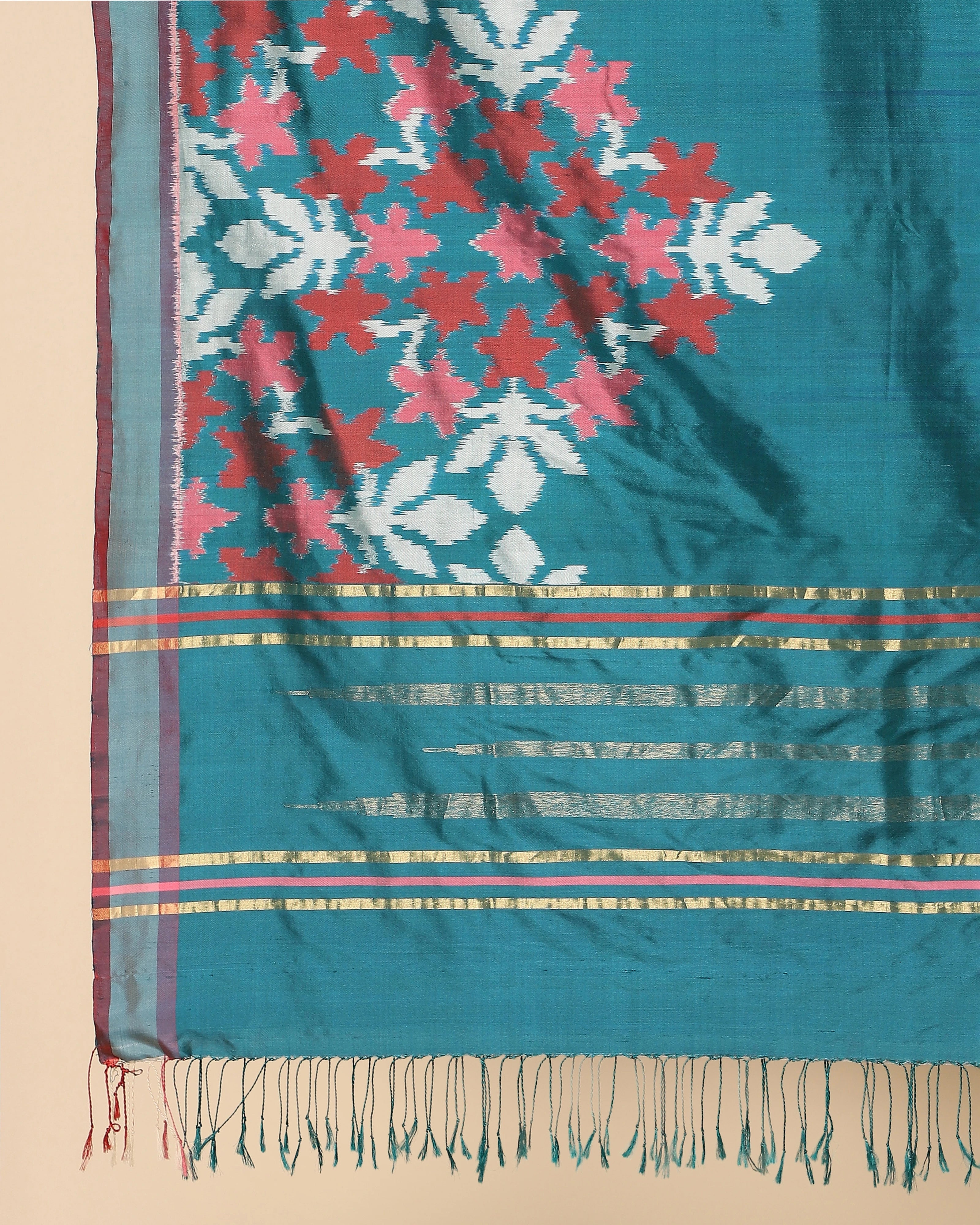 Asuti Pochampally Weft Ikat Silk Dupatta