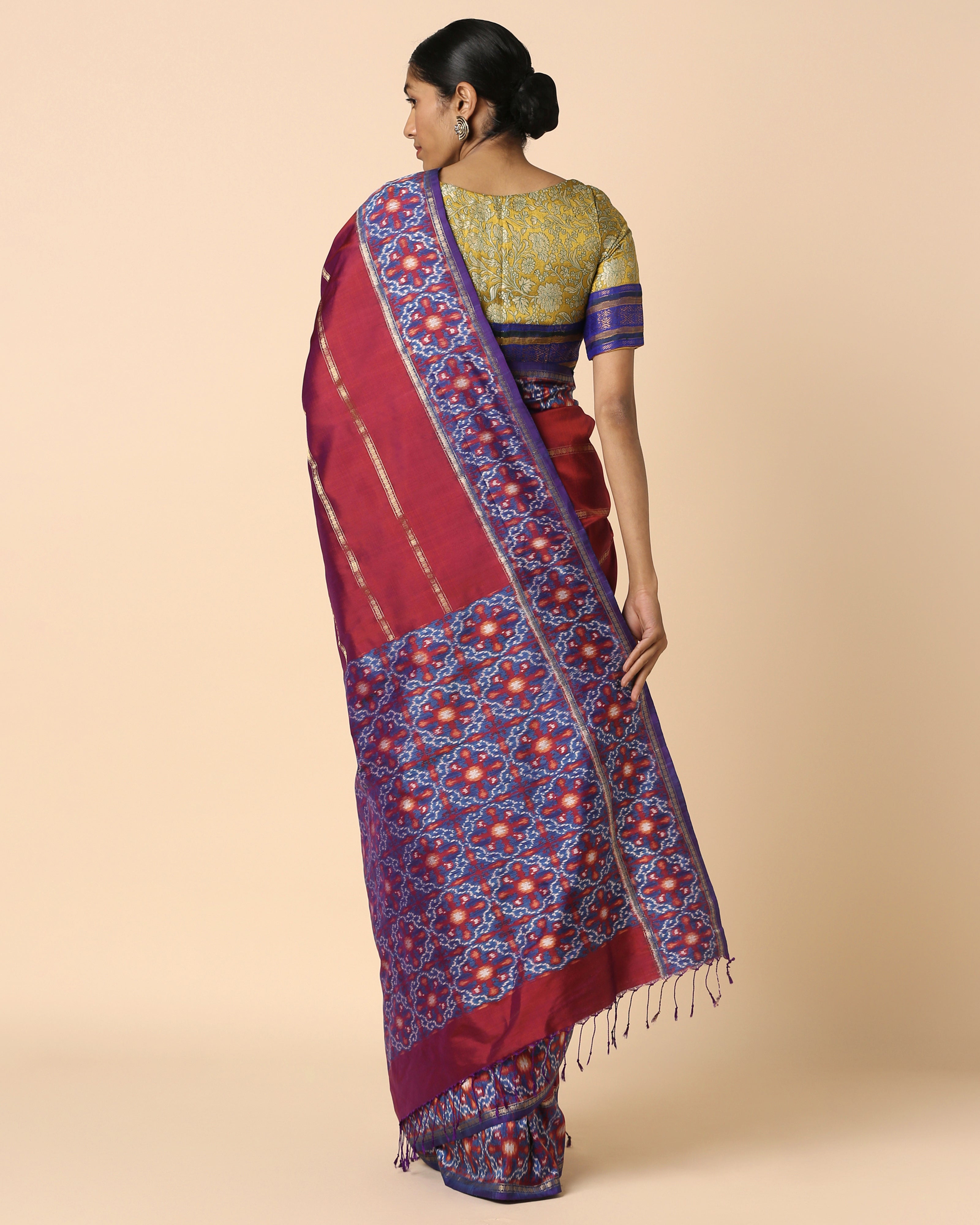 Pina Pochampally Weft Ikat Silk Saree