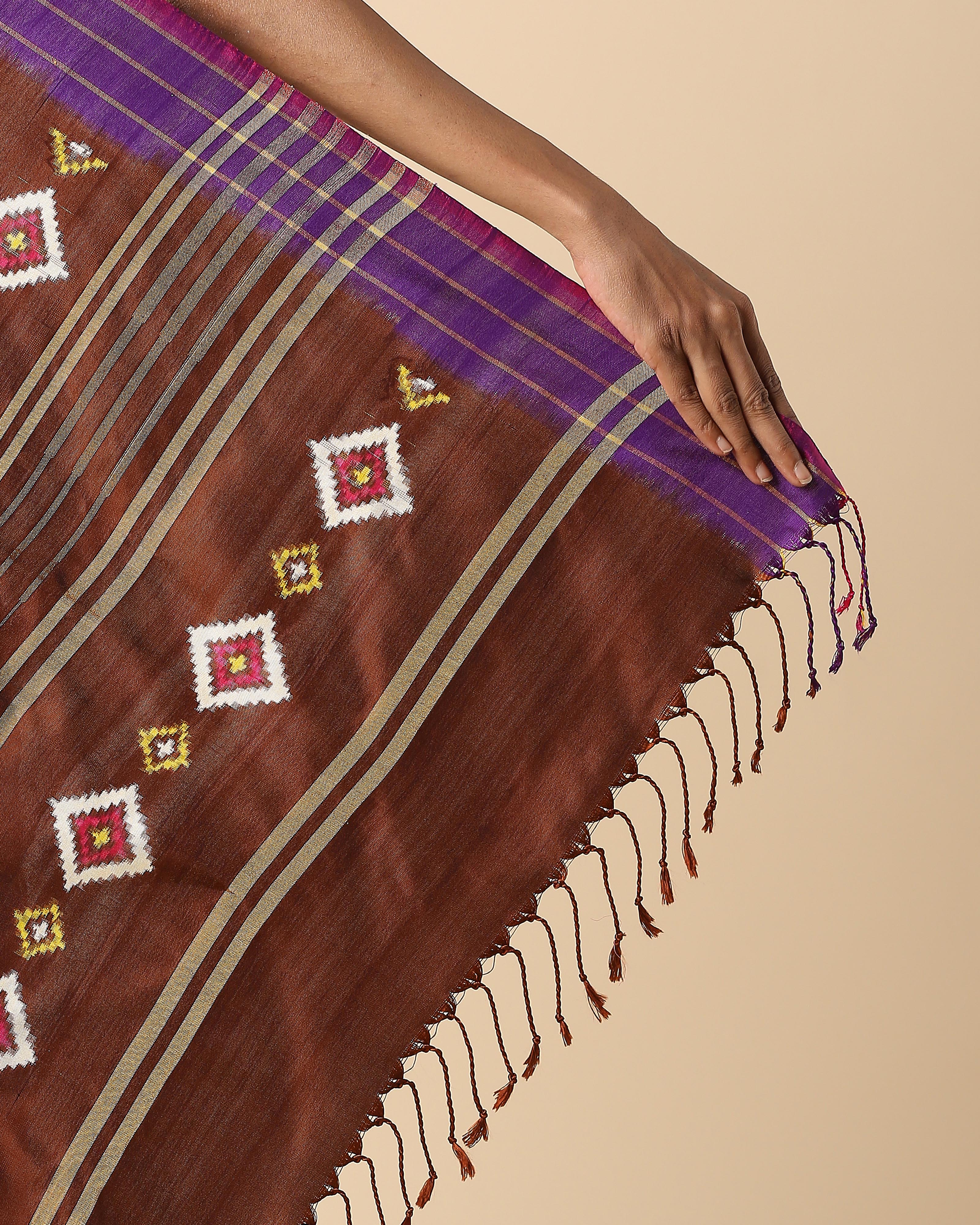 Aayah Pochampally Double Ikat Silk Saree