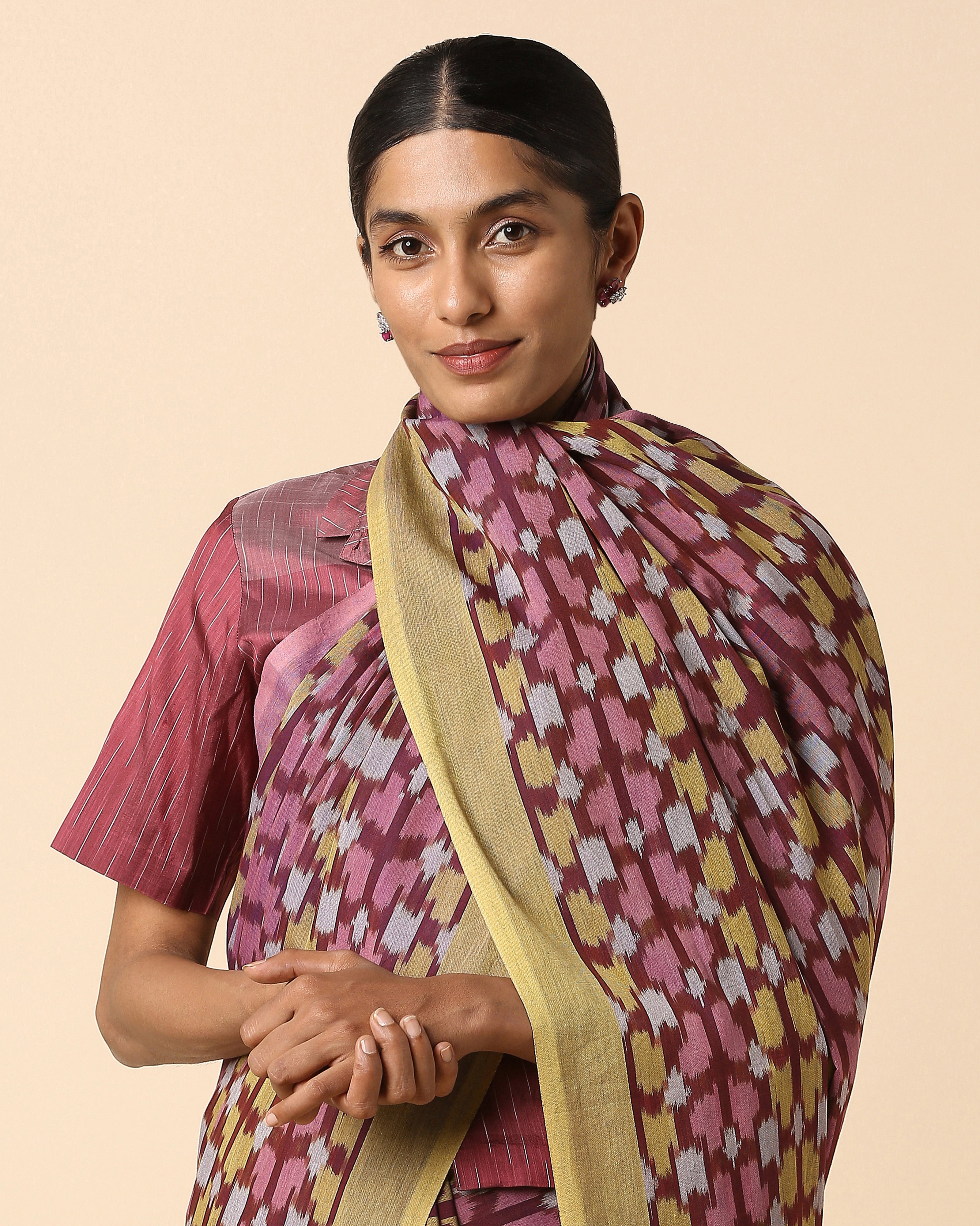 Allami Pochampally Warp Ikat Cotton Saree