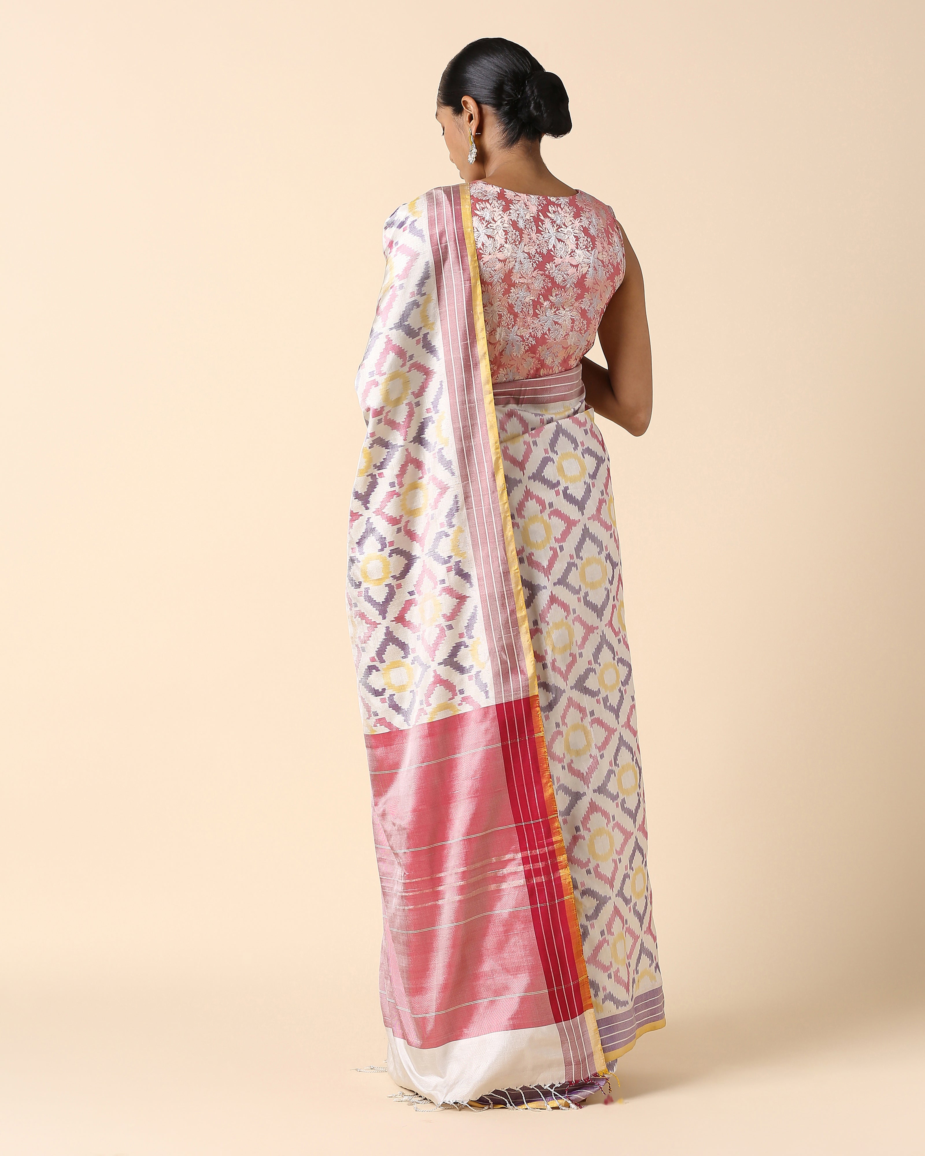 Layina Pochampally Weft Ikat Silk Saree