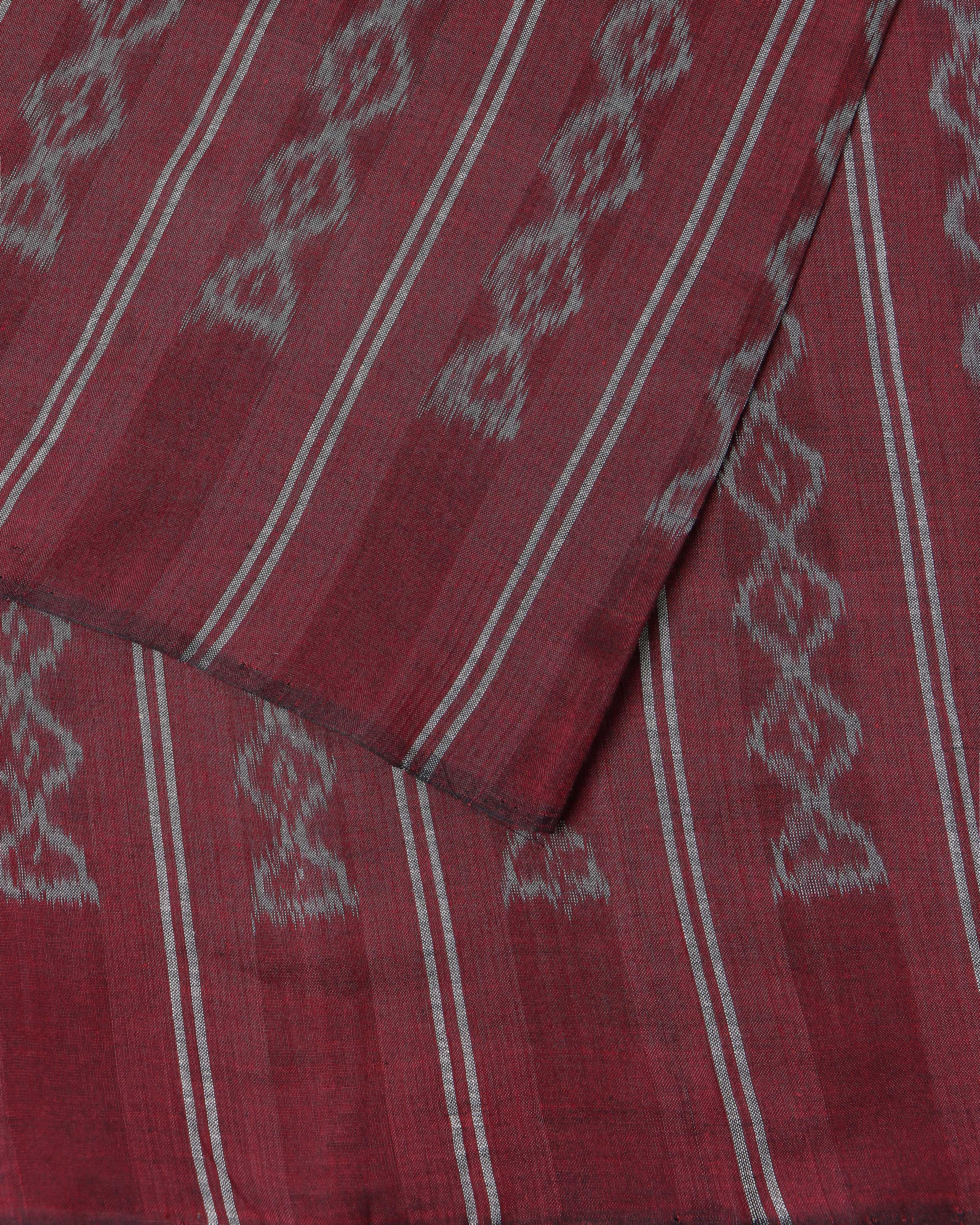 Kashida Pochampally Weft Ikat Cotton Saree