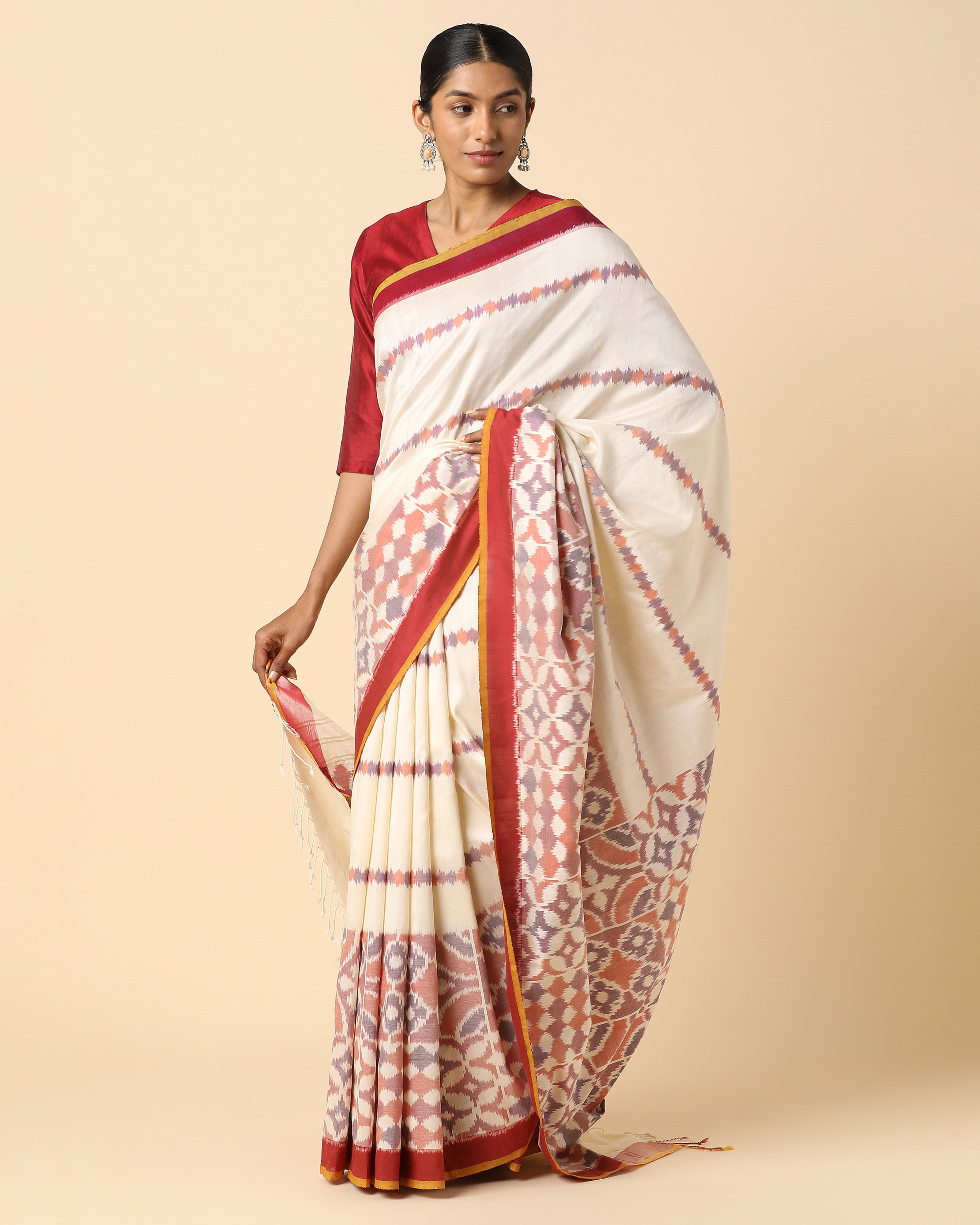 Maaha Pochampally Weft Ikat Silk Saree