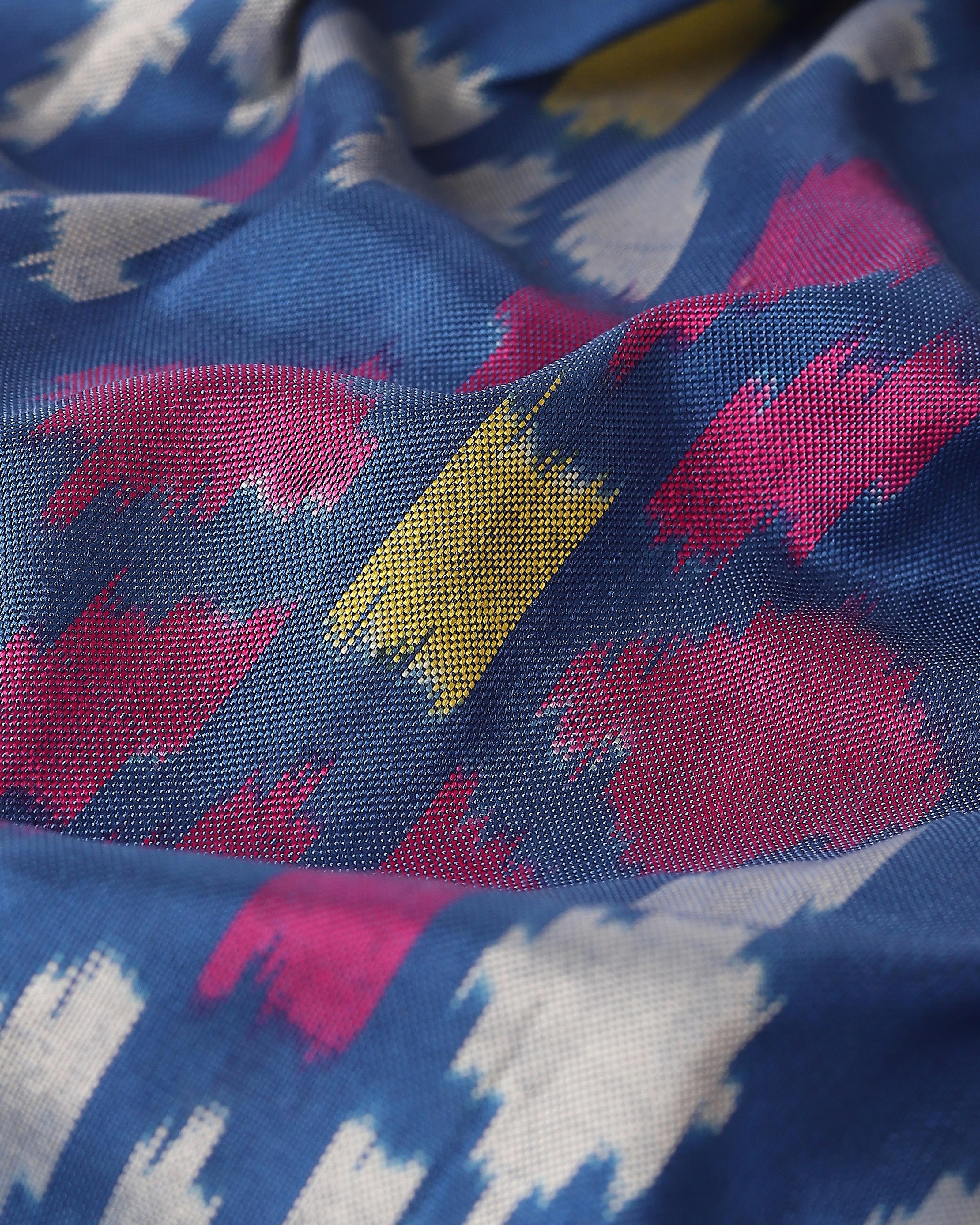 Quila Pochampally Weft Ikat Silk Saree