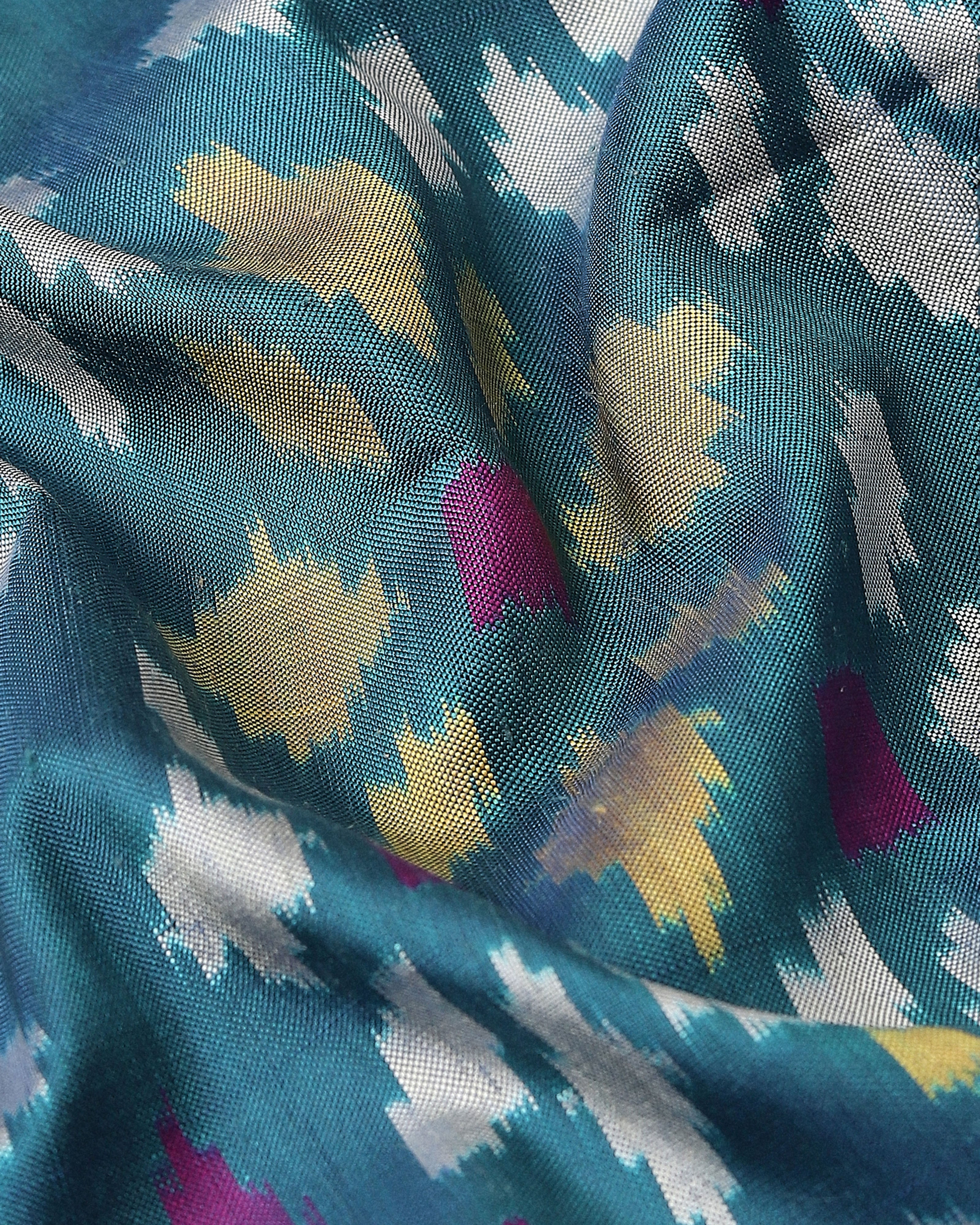 Quila Pochampally Weft Ikat Silk Saree