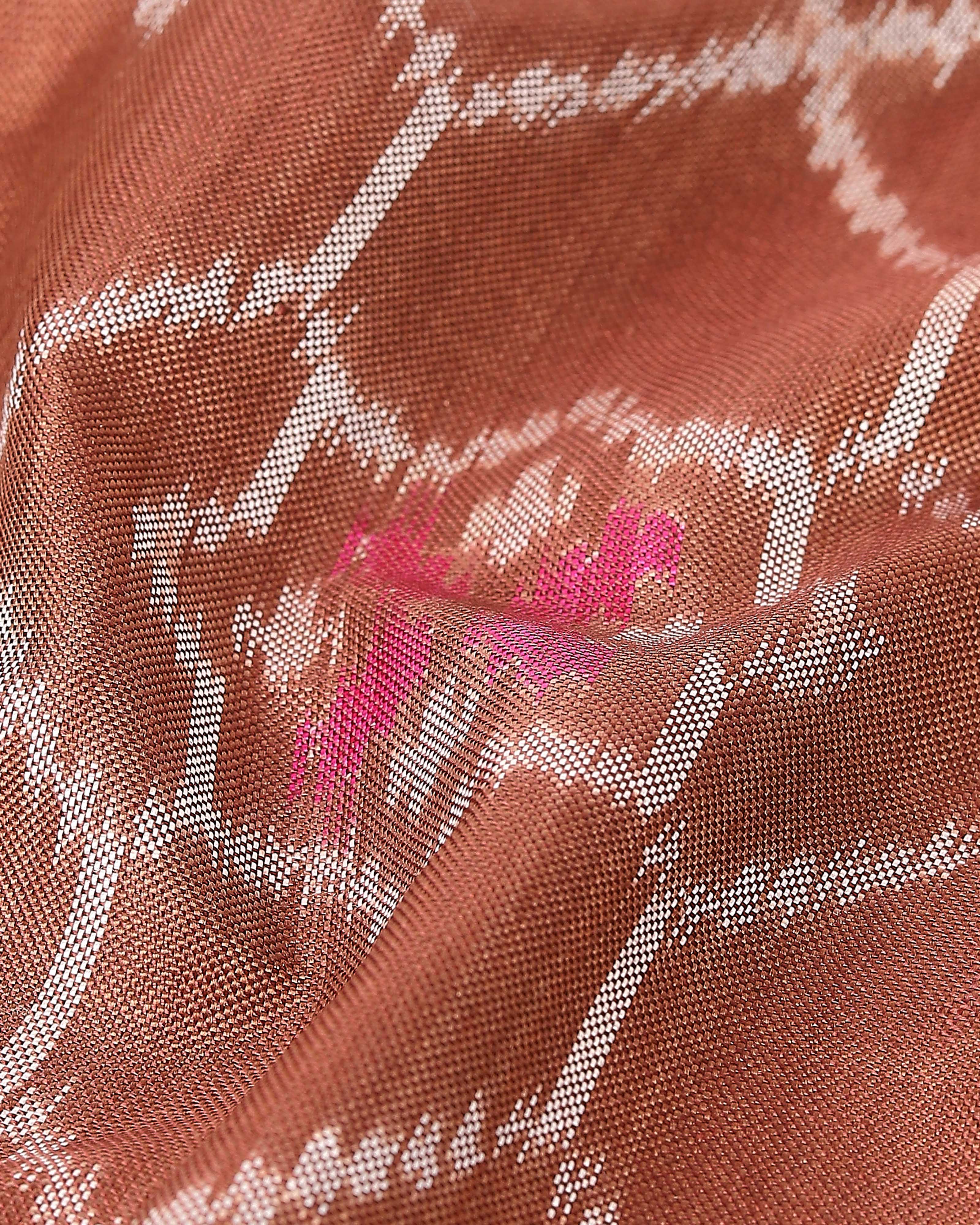 Raakhi Pochampally Weft Ikat Silk Saree