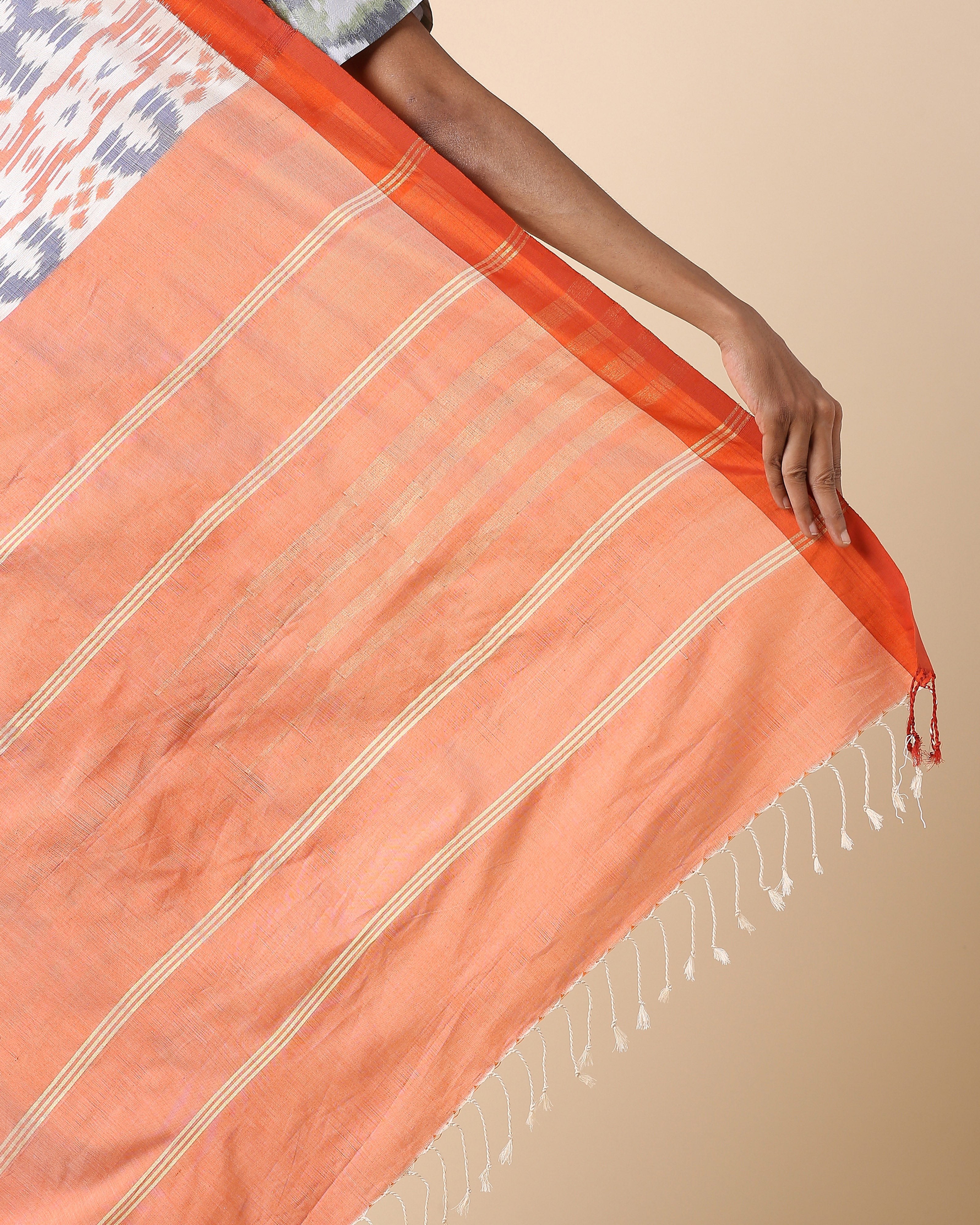 Inala Pochampally Weft Ikat Cotton Silk Saree
