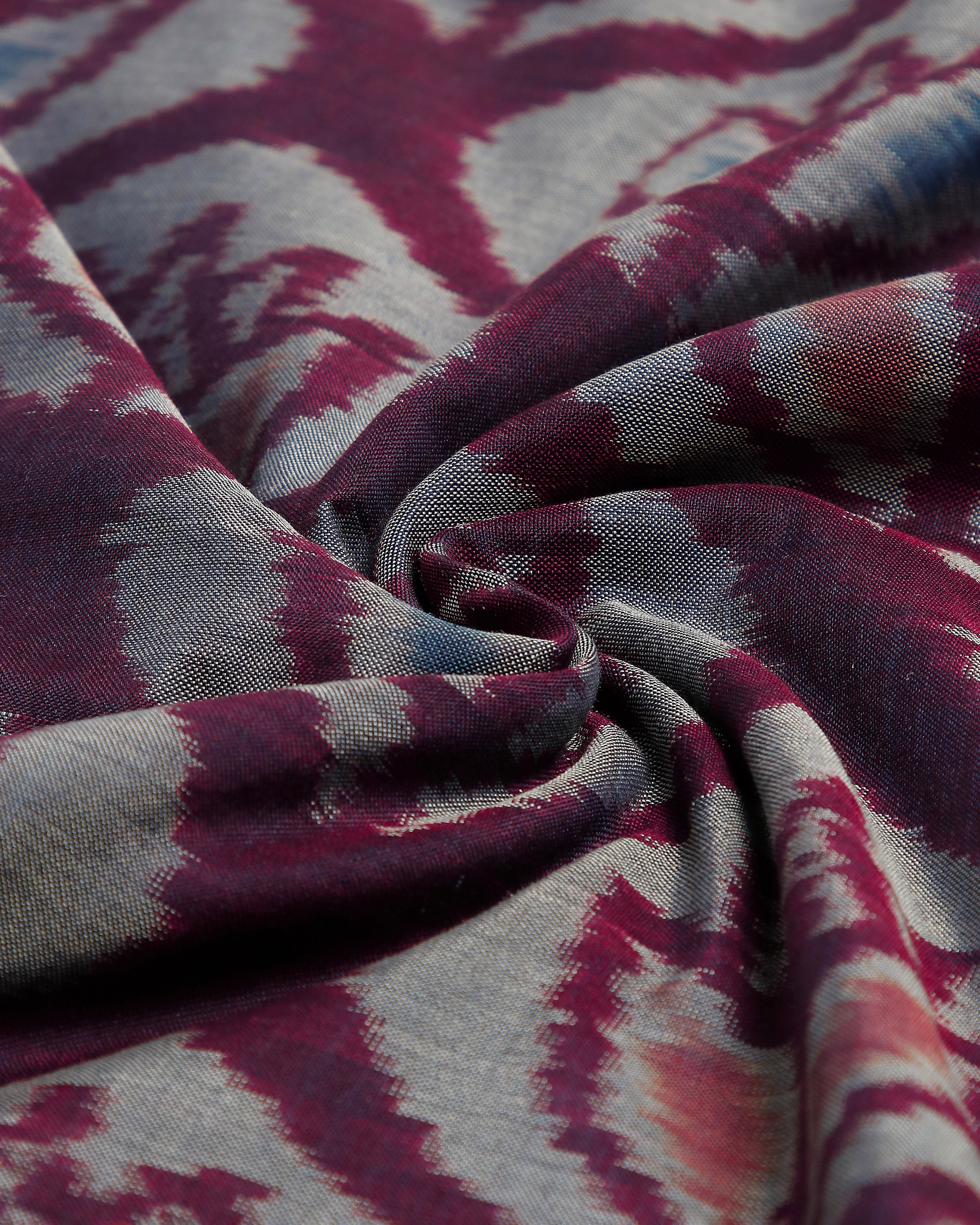 Khamaj Pochampally Warp Ikat Silk Saree