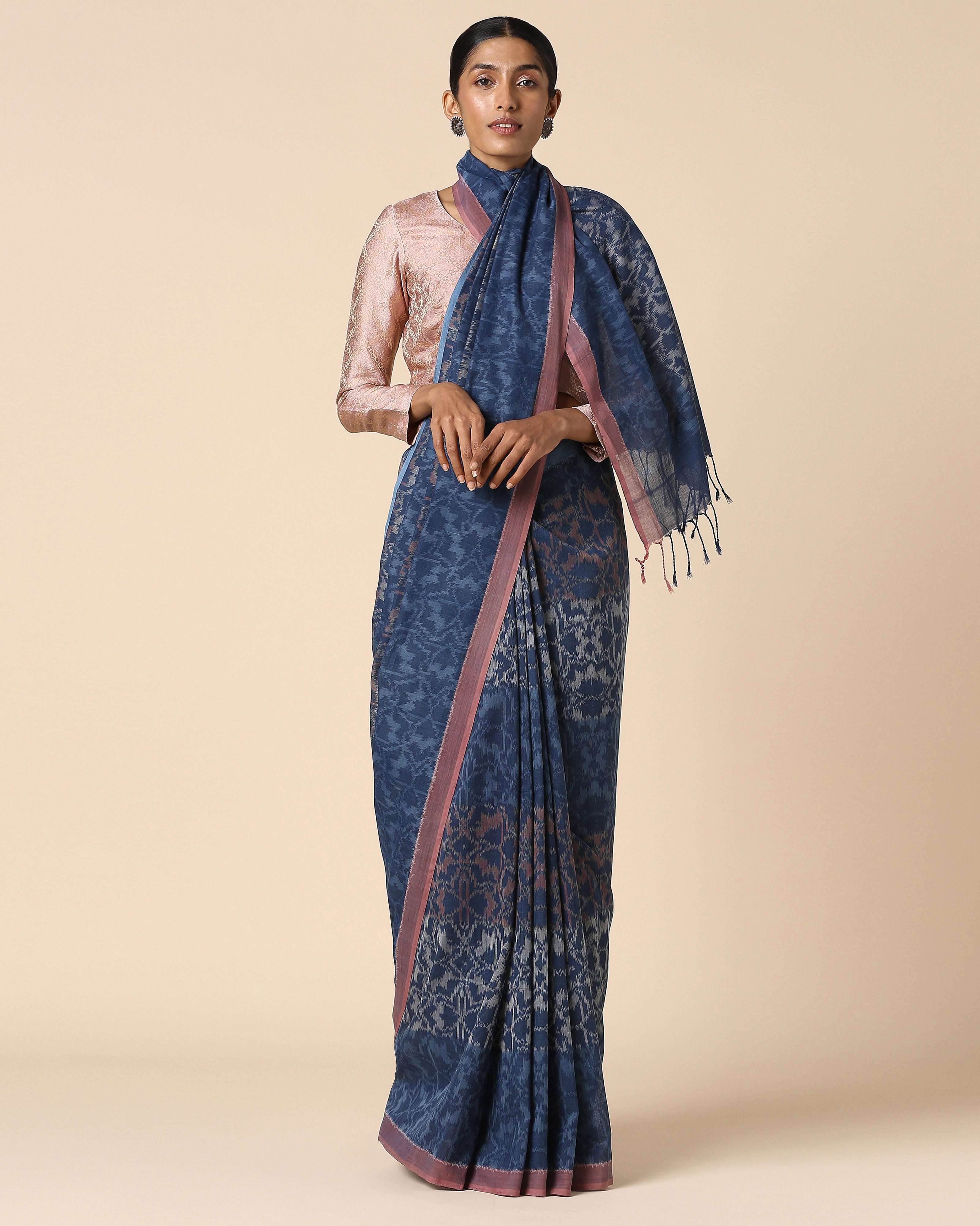 Sarang Pochampally Weft Ikat Cotton Saree