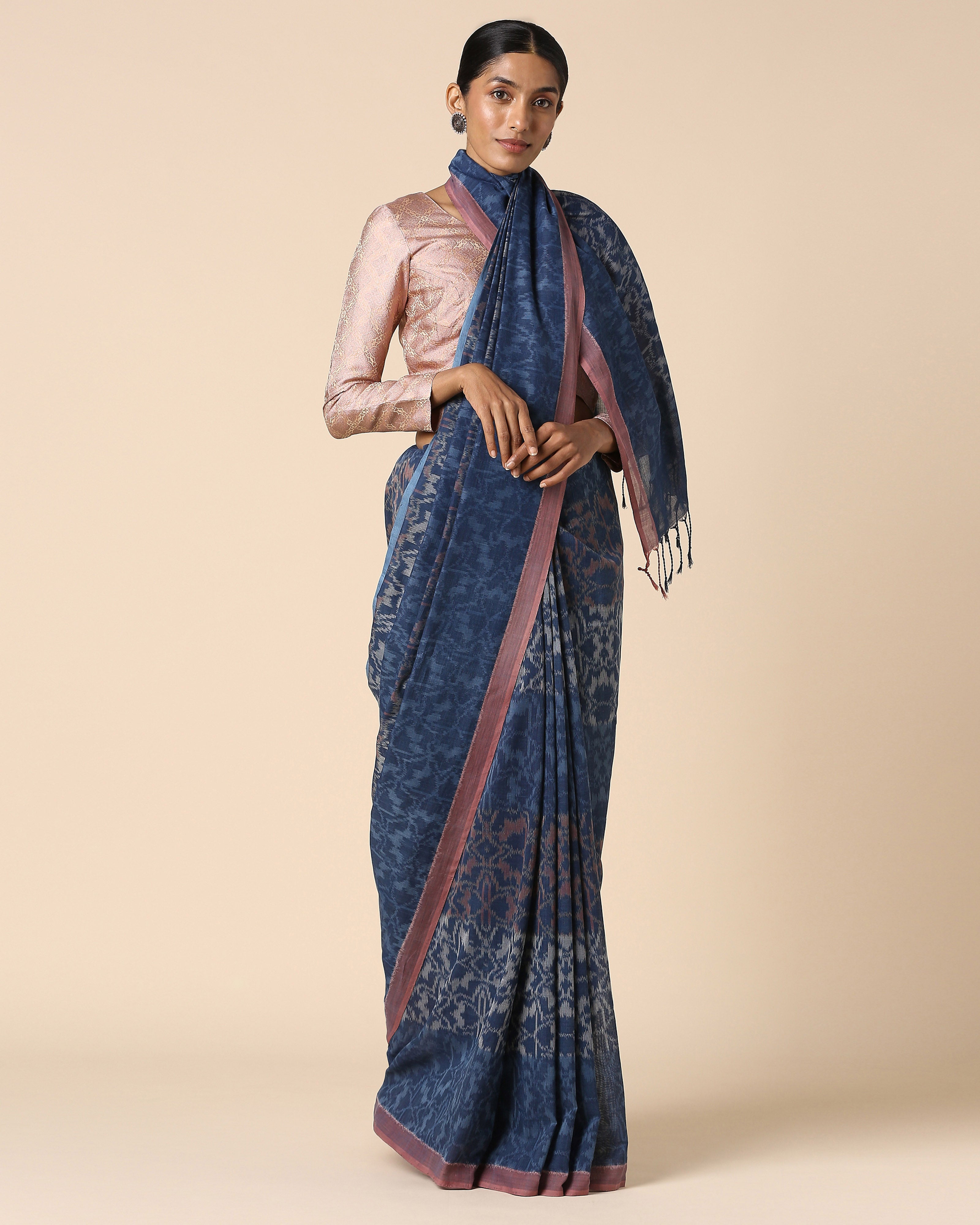 Sarang Pochampally Weft Ikat Cotton Saree