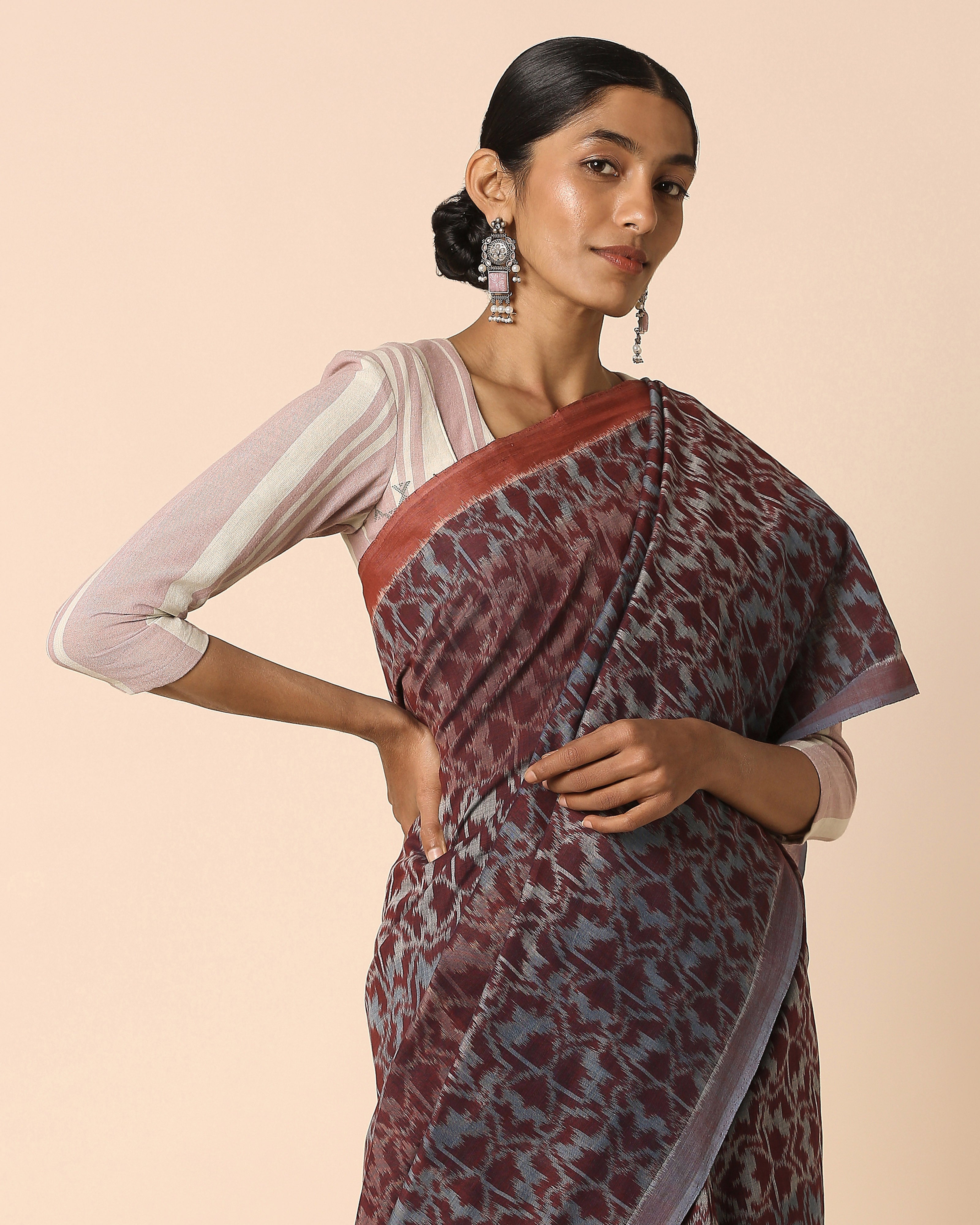 Sarang Pochampally Weft Ikat Cotton Saree