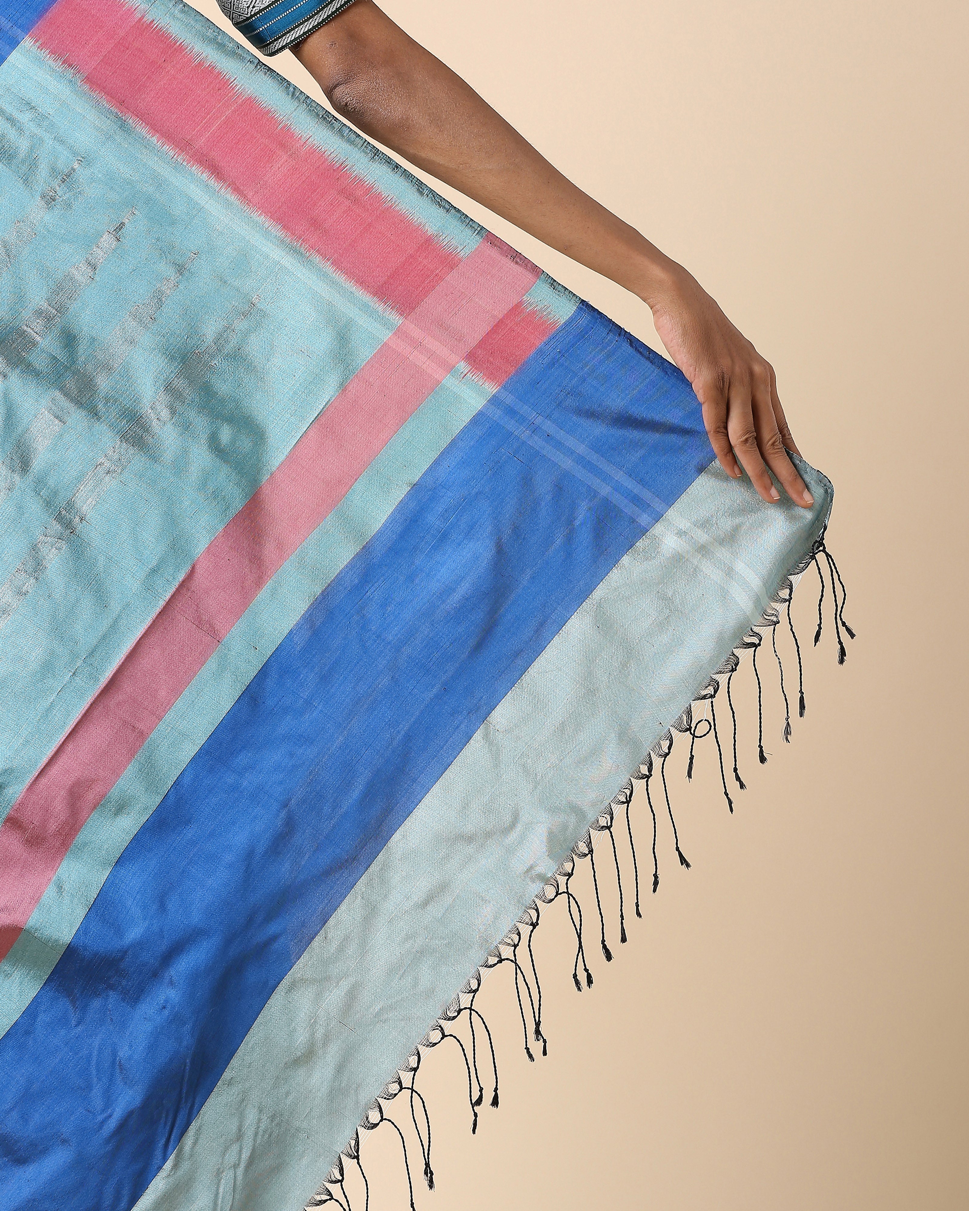 Yaman Pochampally Weft Ikat Silk Saree