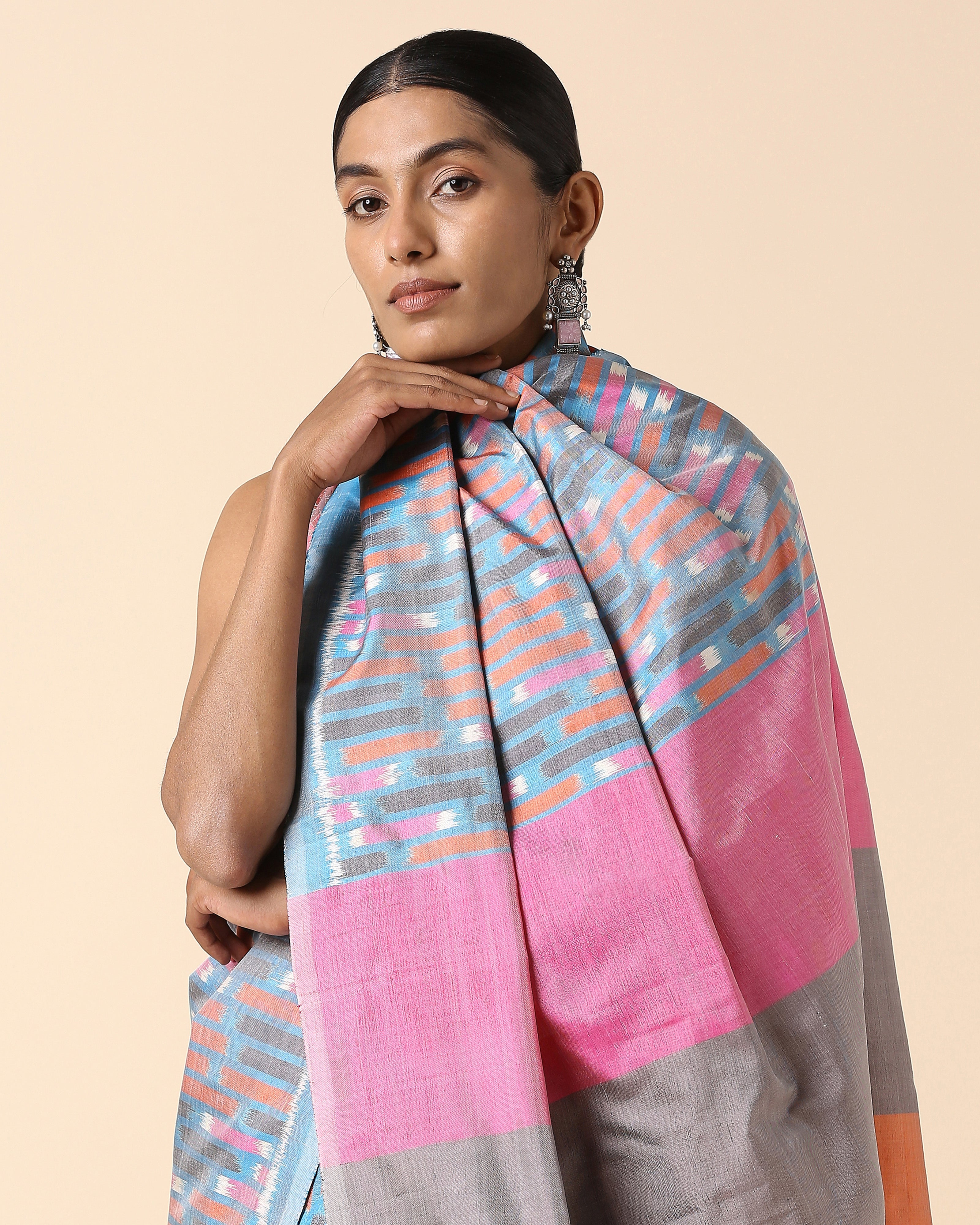 Vasanti Pochampally Weft Ikat Silk Saree