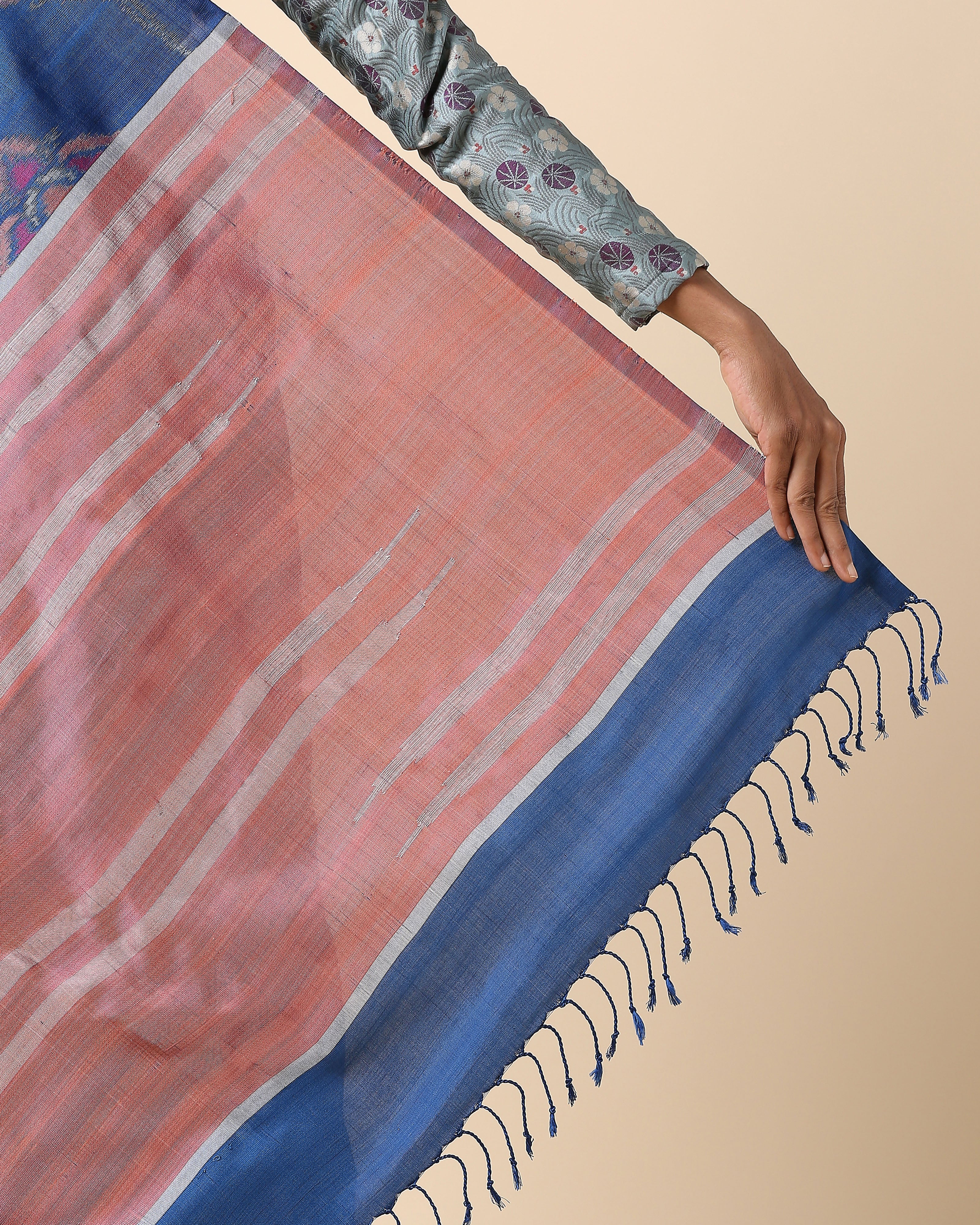 Rumina Pochampally Weft Ikat Silk Saree