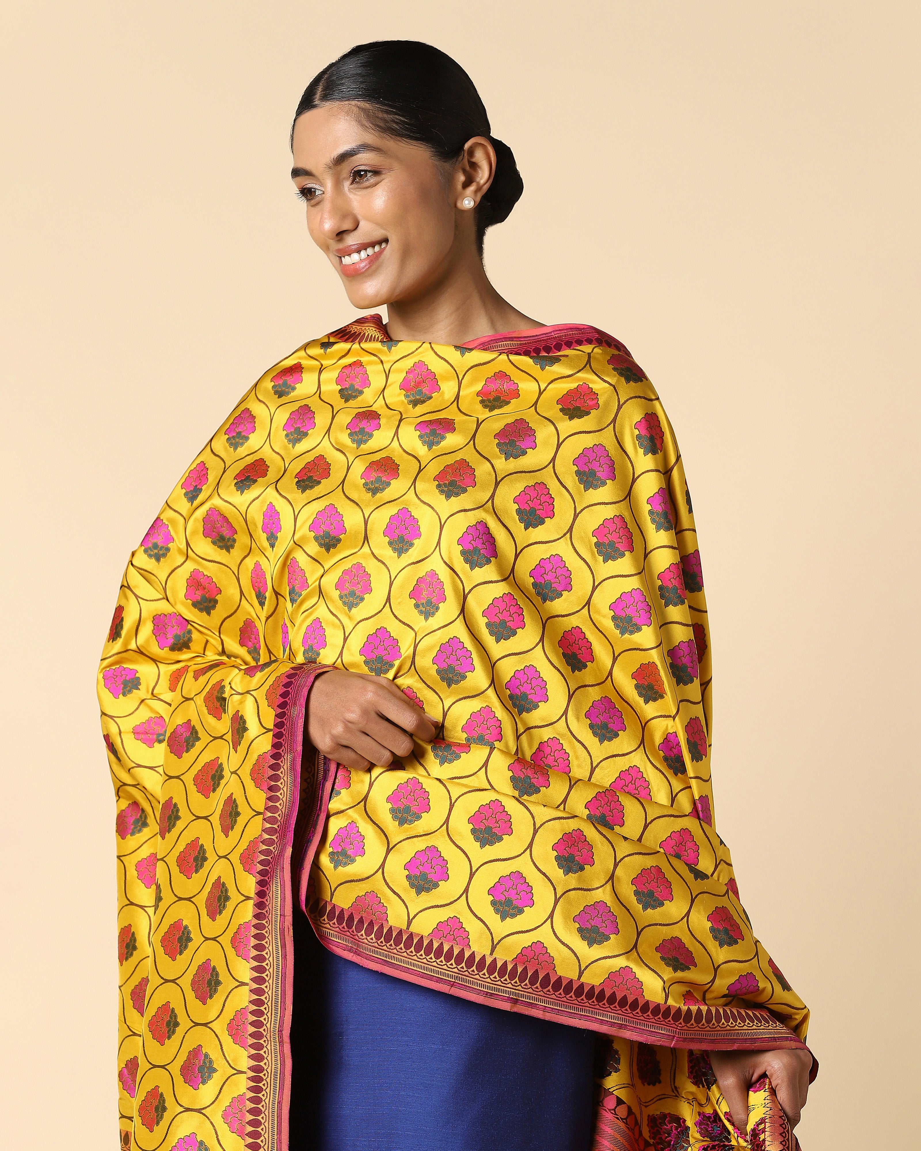 Bhakti Banarasi Cutwork Silk Dupatta