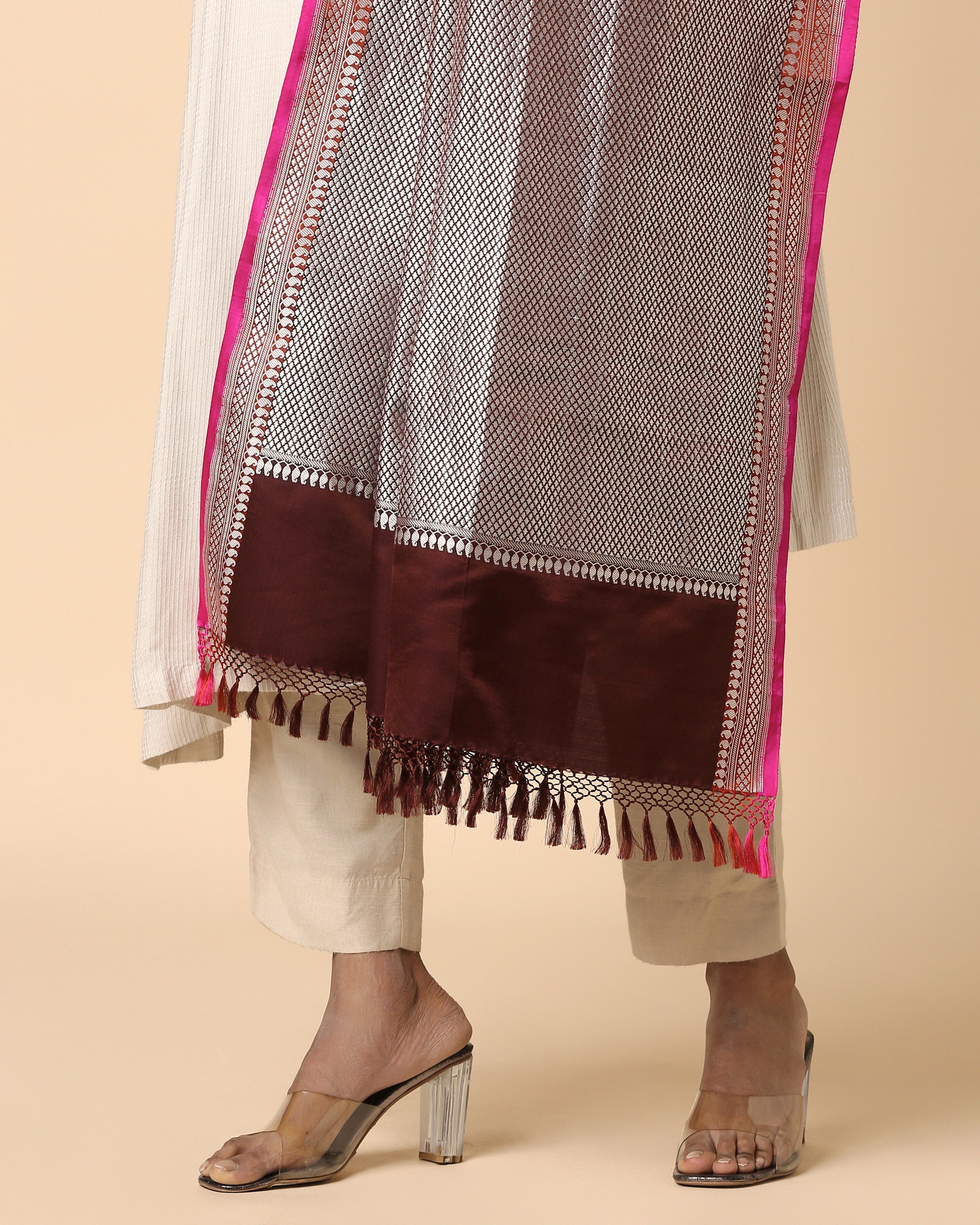 Kanisha Banarasi Tanchoi And Kadwa Silk Dupatta