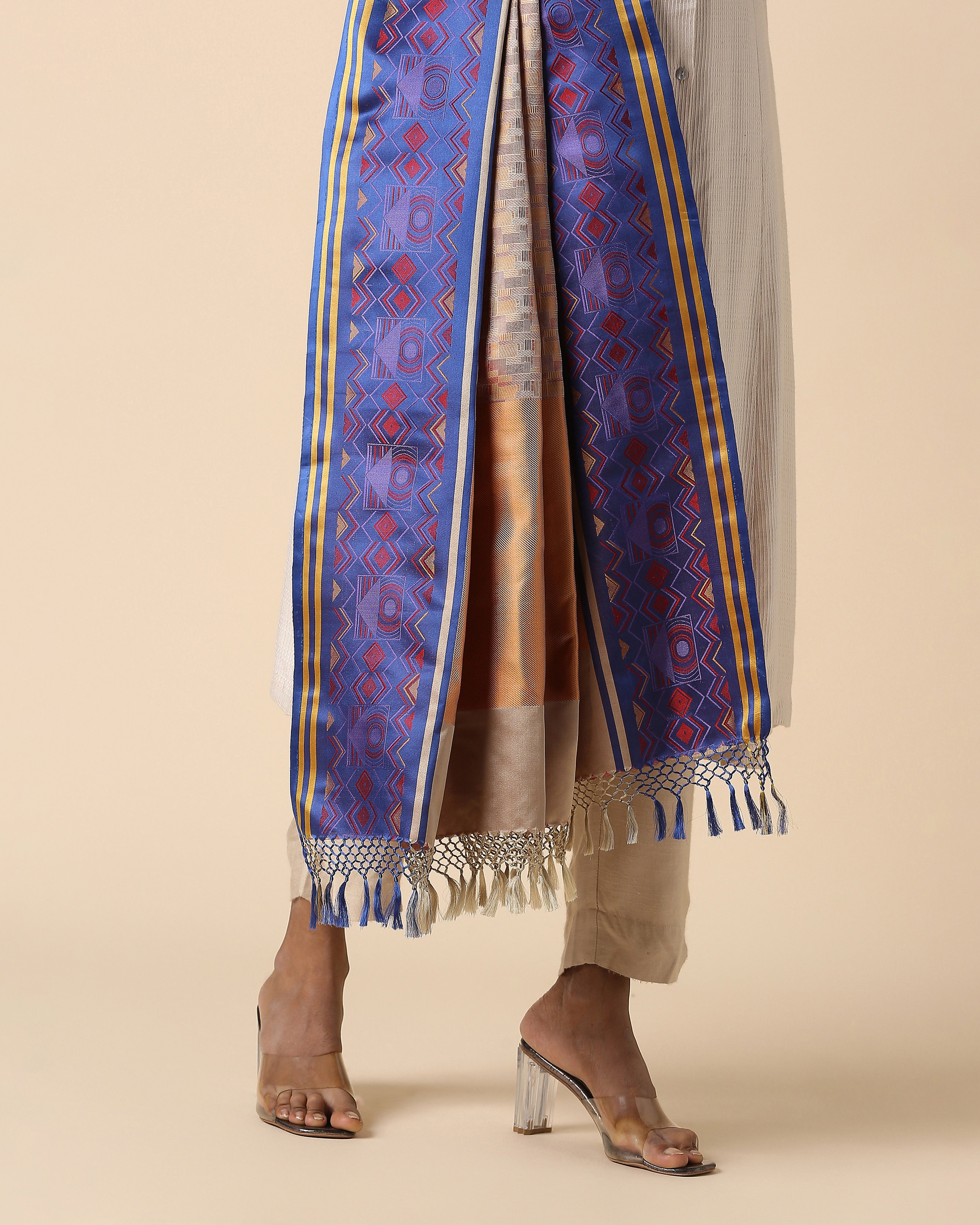 Soza Banarasi Tanchoi Silk Dupatta