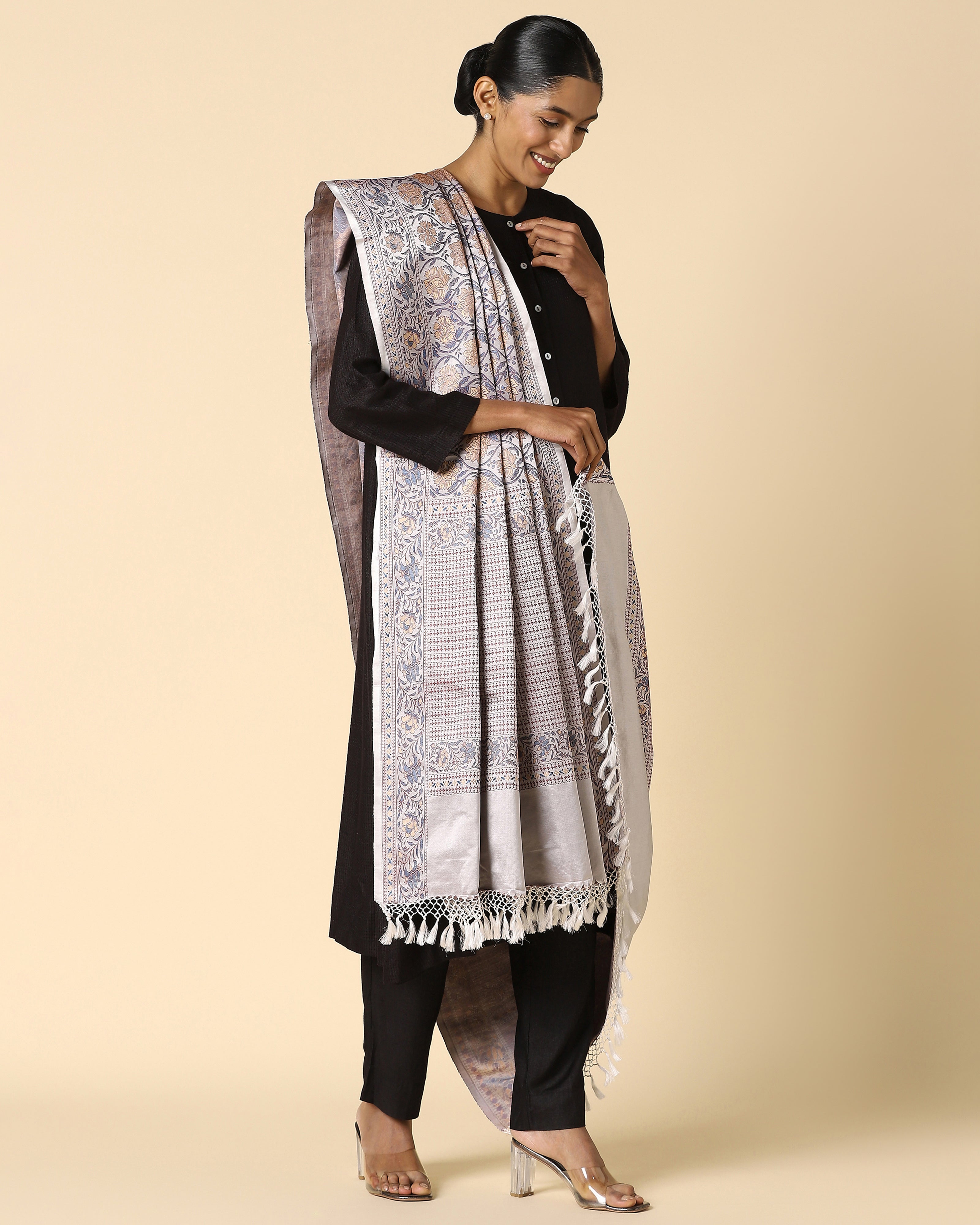 Jasper Banarasi Tanchoi Silk Dupatta