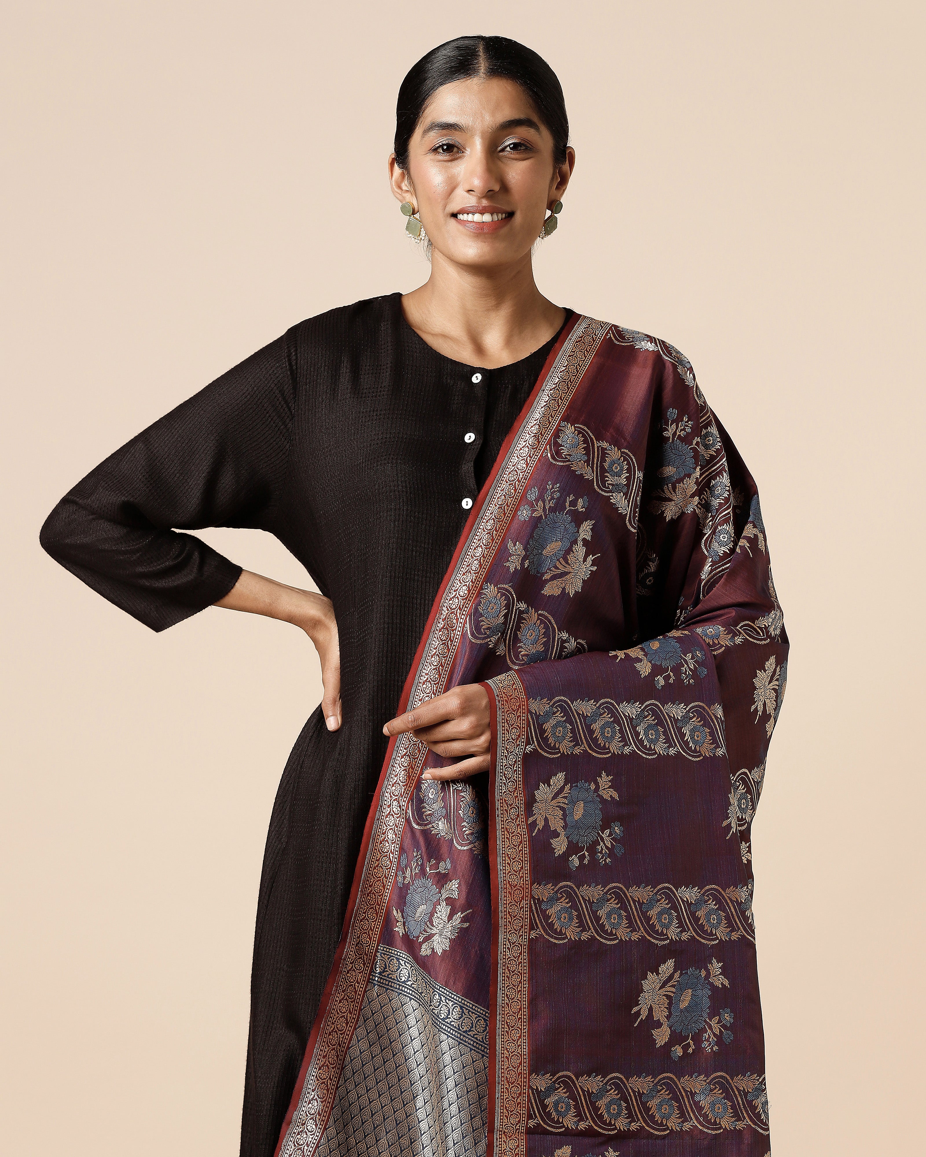 Kairo Banarasi Kadwa Silk Dupatta