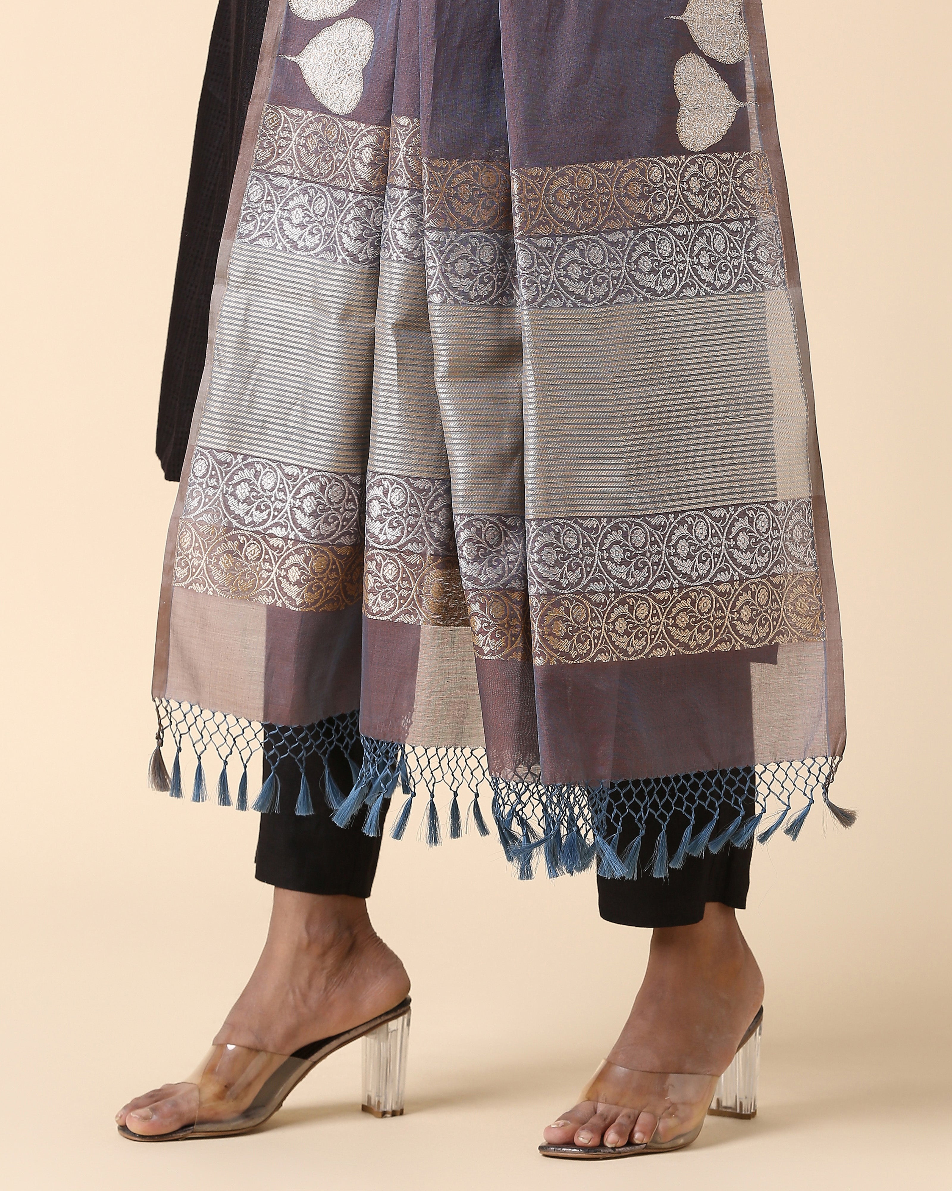 Daria Banarasi Kadwa Silk Cotton Dupatta