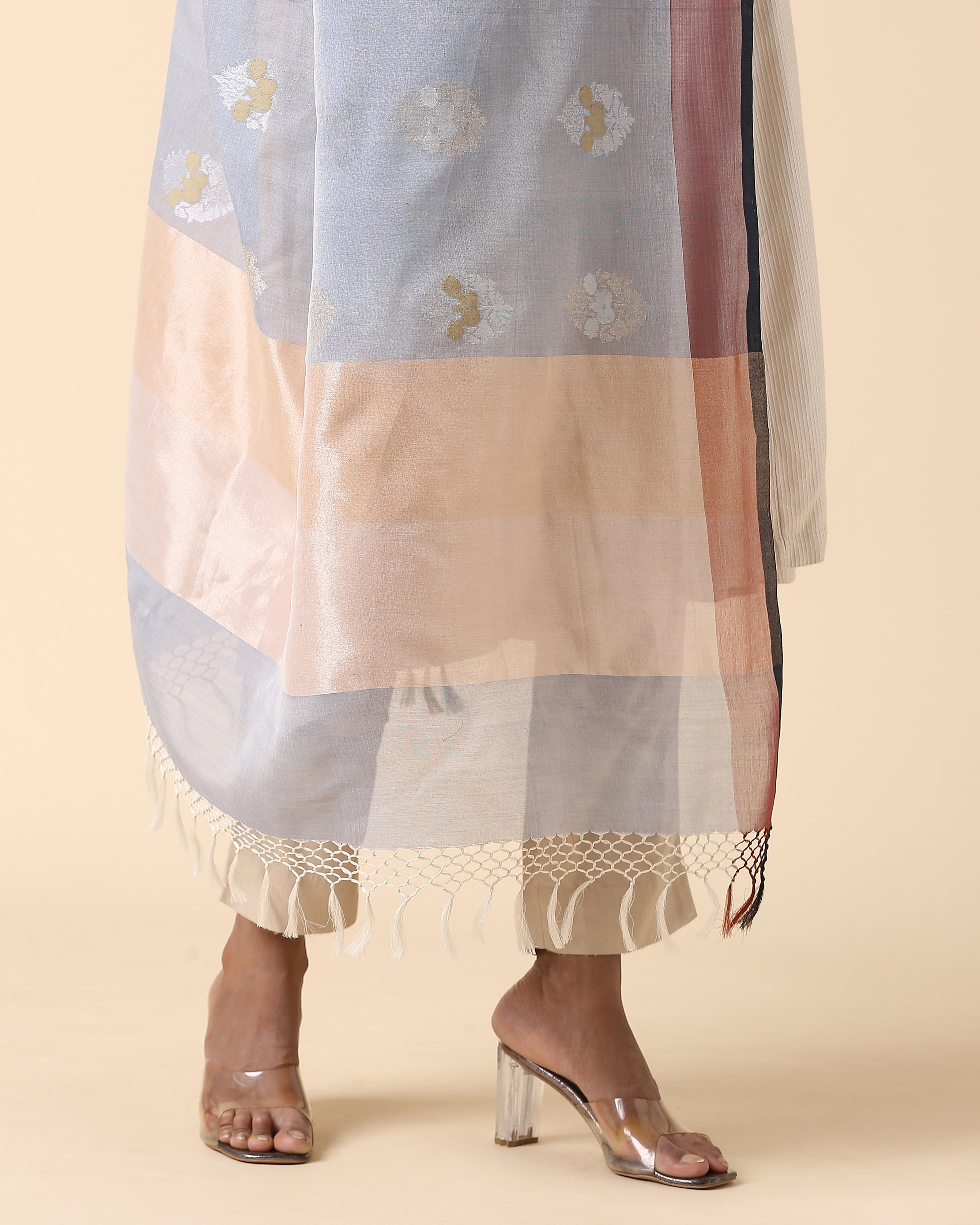Olga Banarasi Jamdani Cotton Dupatta