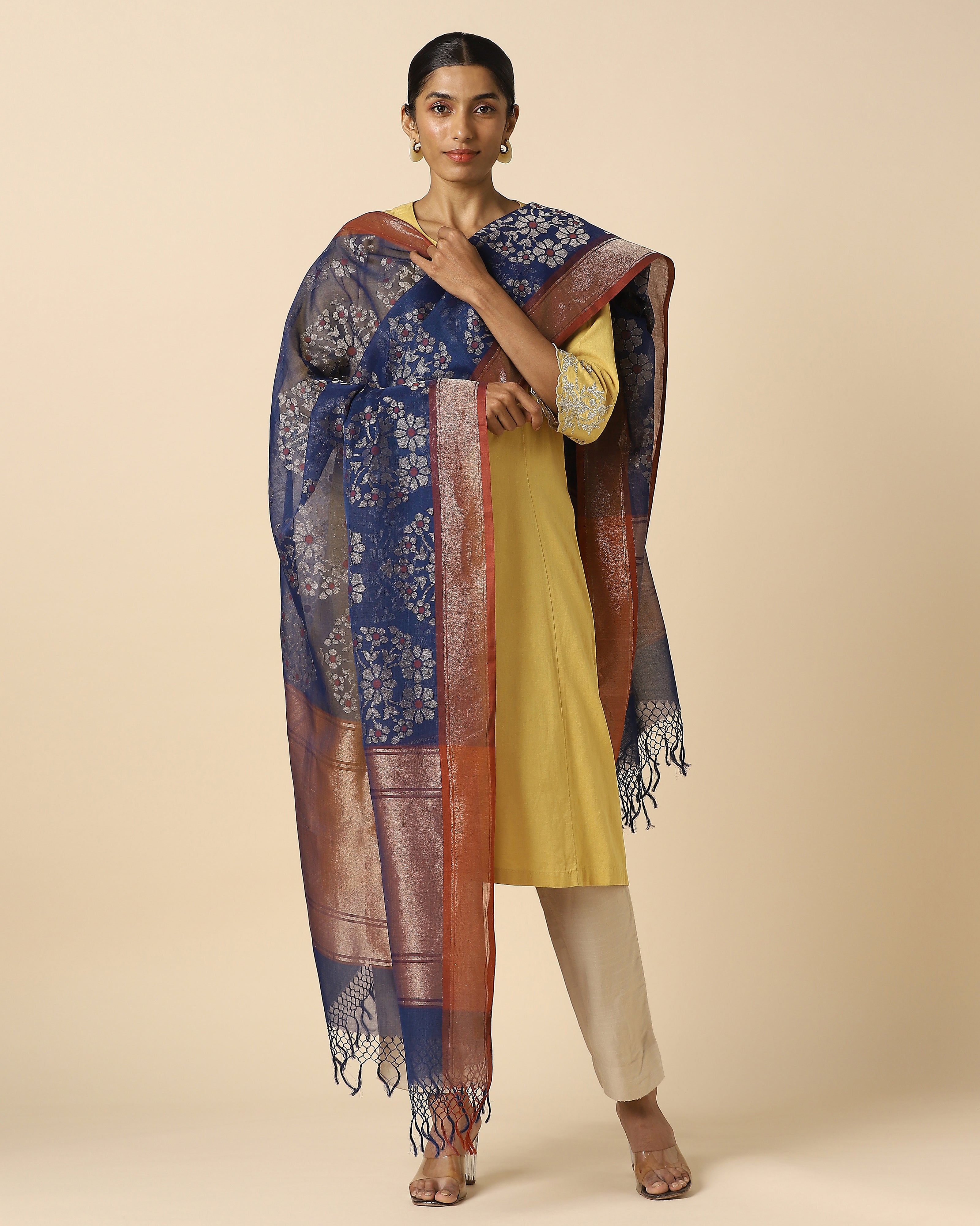 Adrin Banarasi Jamdani Cotton Dupatta