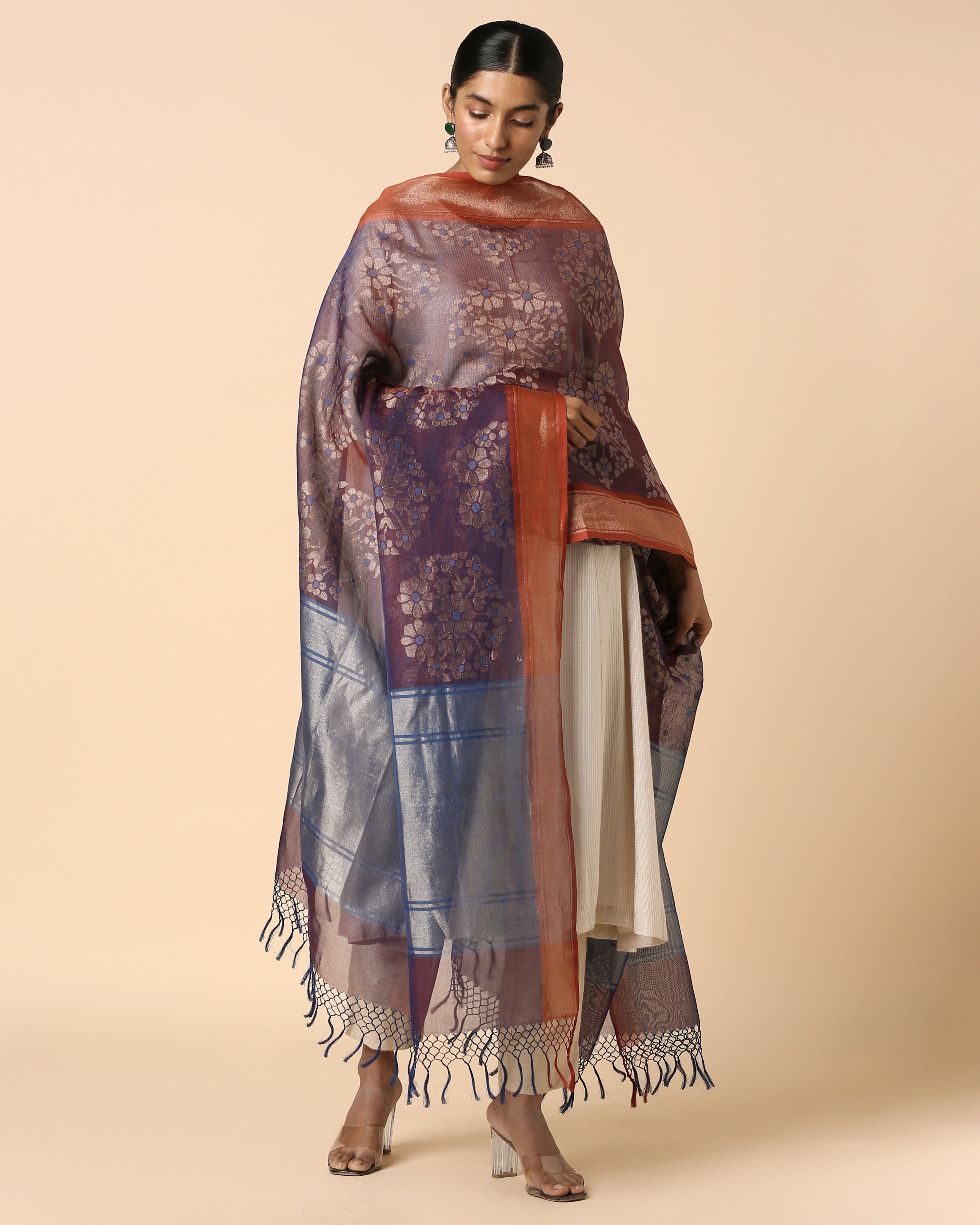 Adrin Banarasi Jamdani Cotton Dupatta