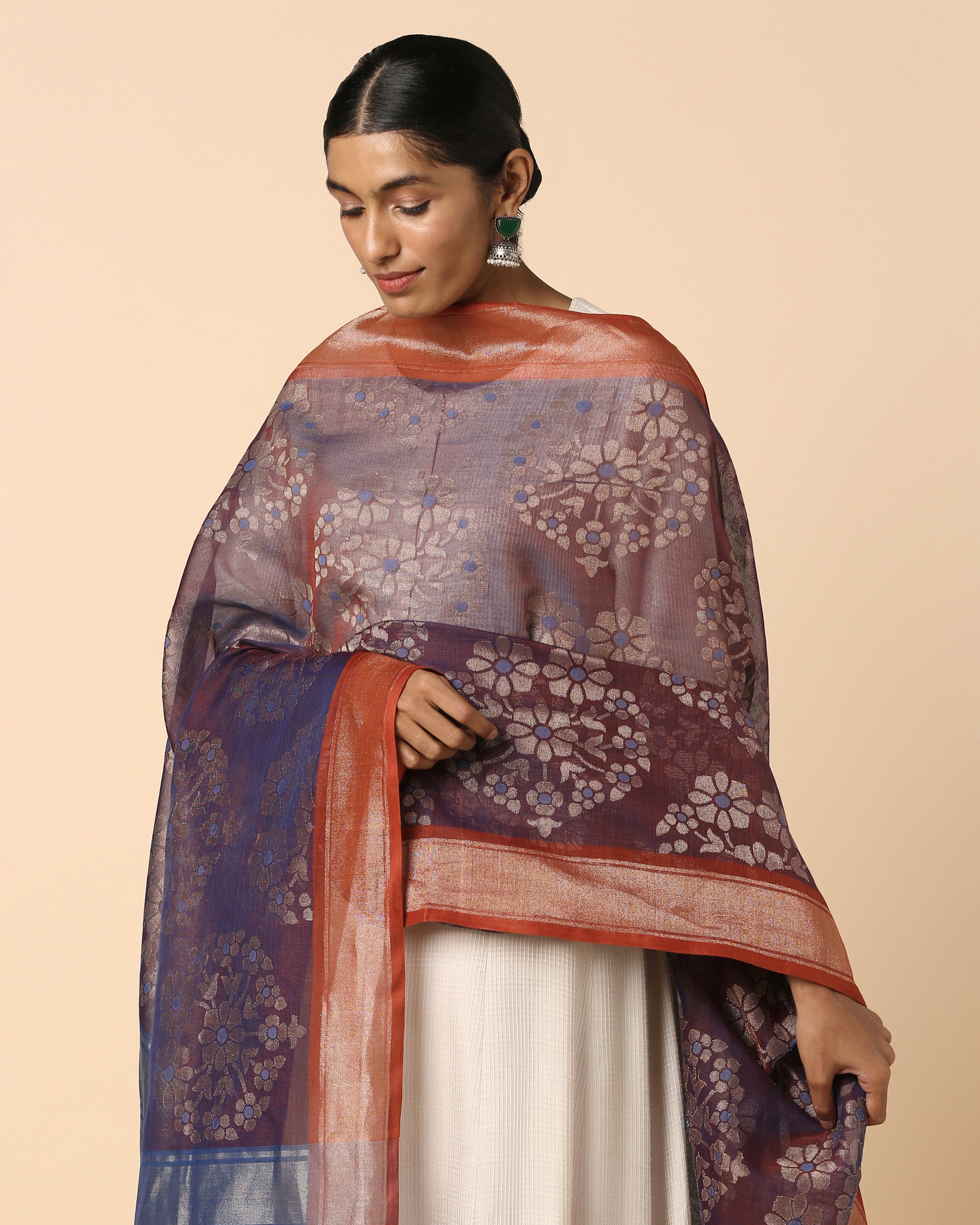 Adrin Banarasi Jamdani Cotton Dupatta