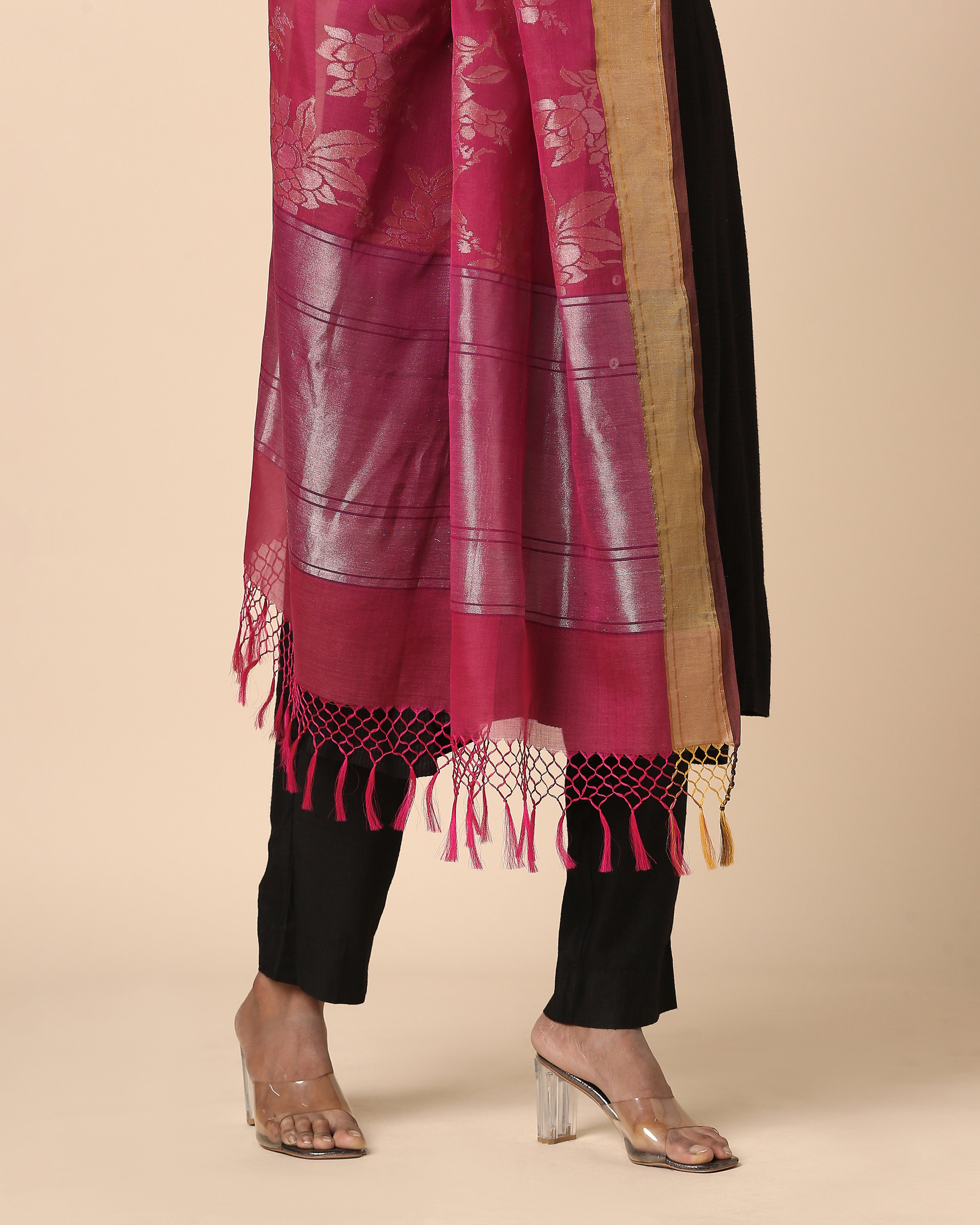 Safia Banarasi Jamdani Silk Cotton Dupatta
