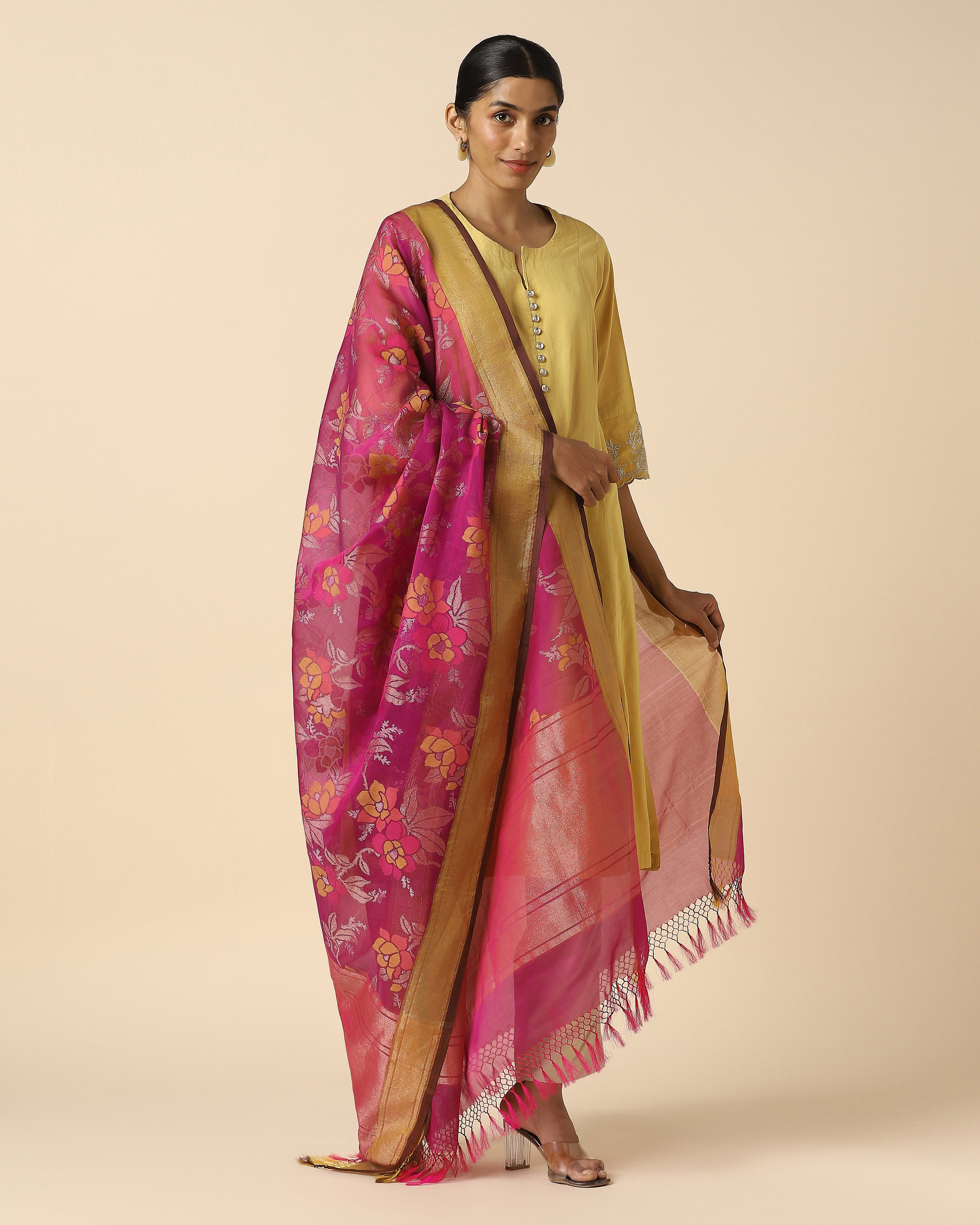 Safia Banarasi Jamdani Silk Cotton Dupatta