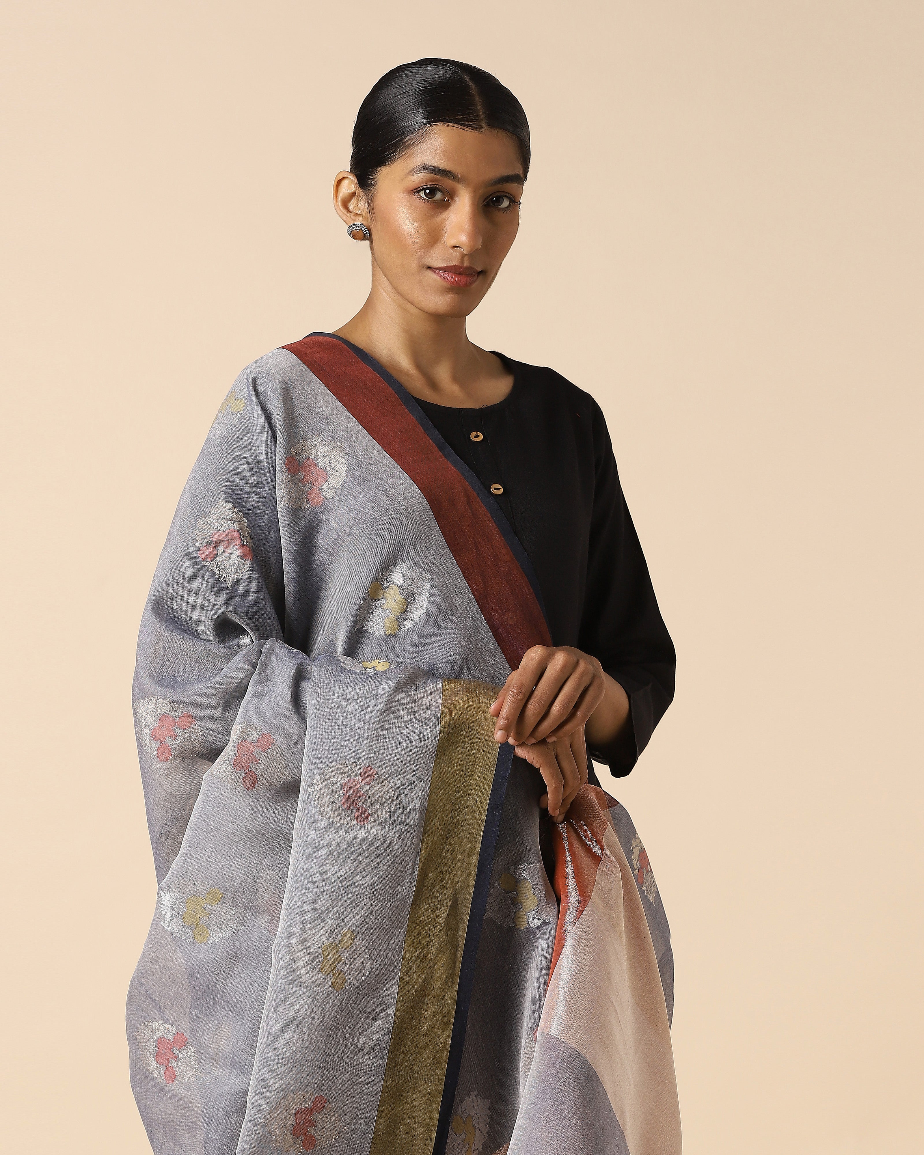 Olga Banarasi Jamdani Cotton Dupatta