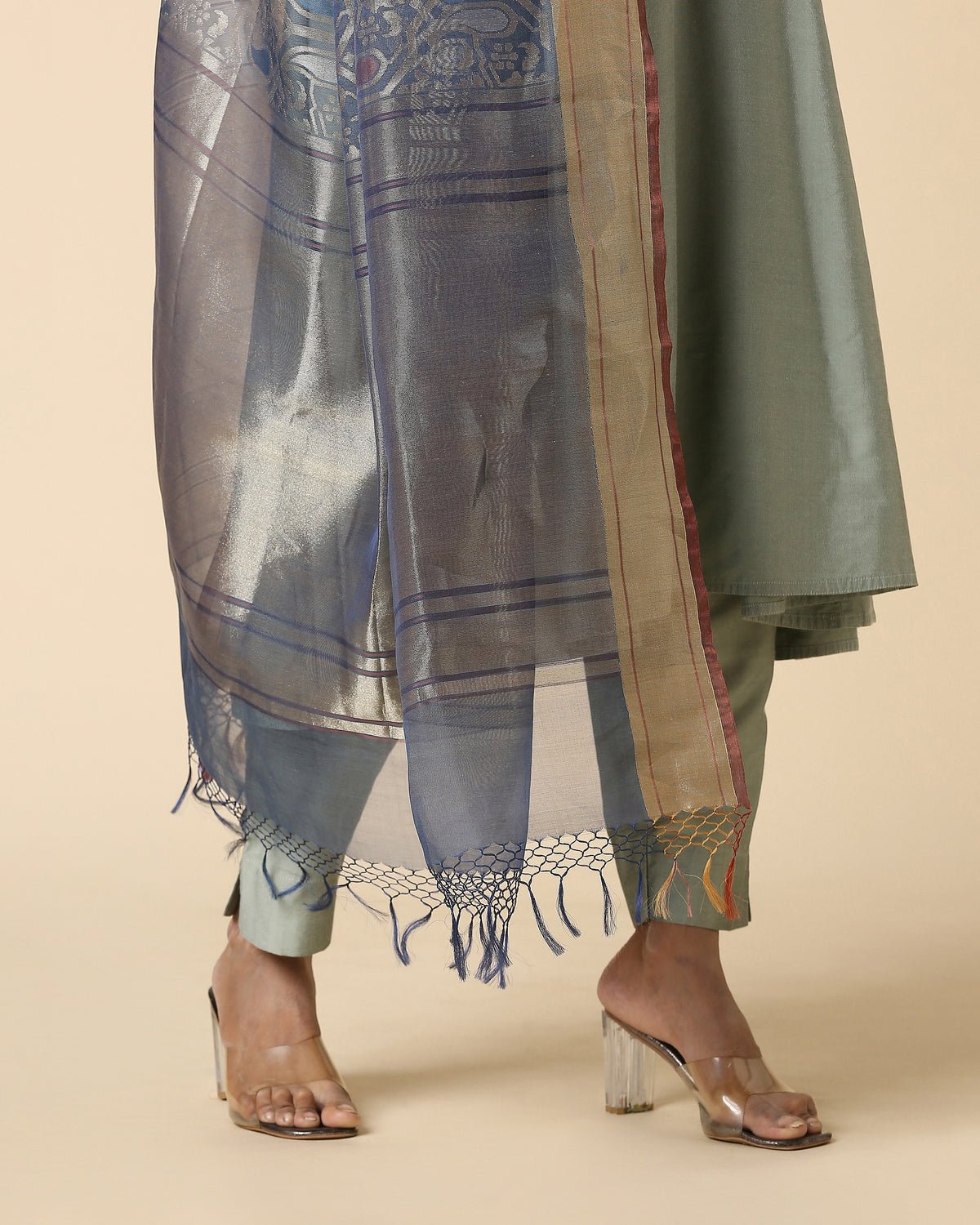 Keyani Banarasi Jamdani Silk Cotton Dupatta