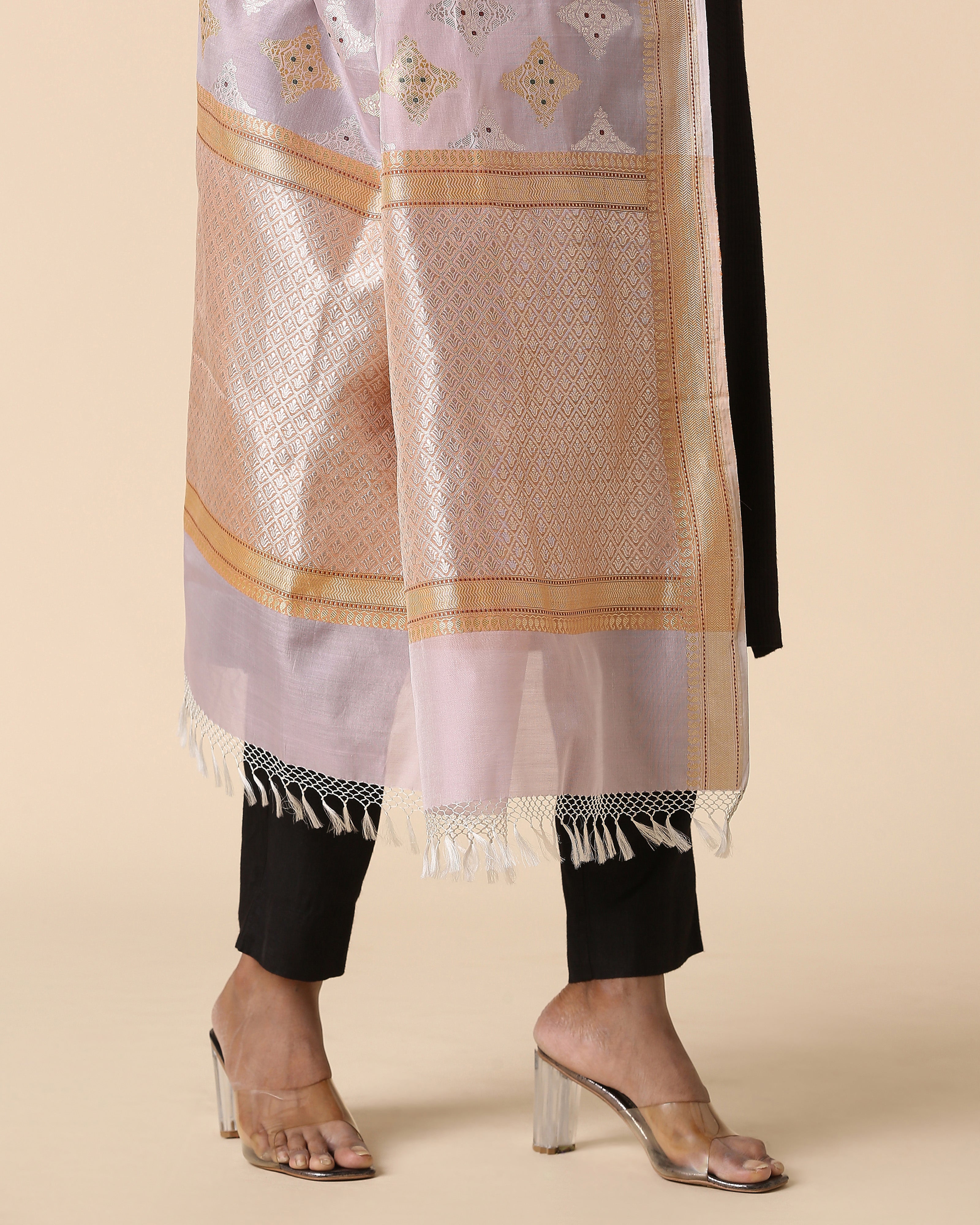 Fariz Banarasi Kadwa Silk Cotton Dupatta