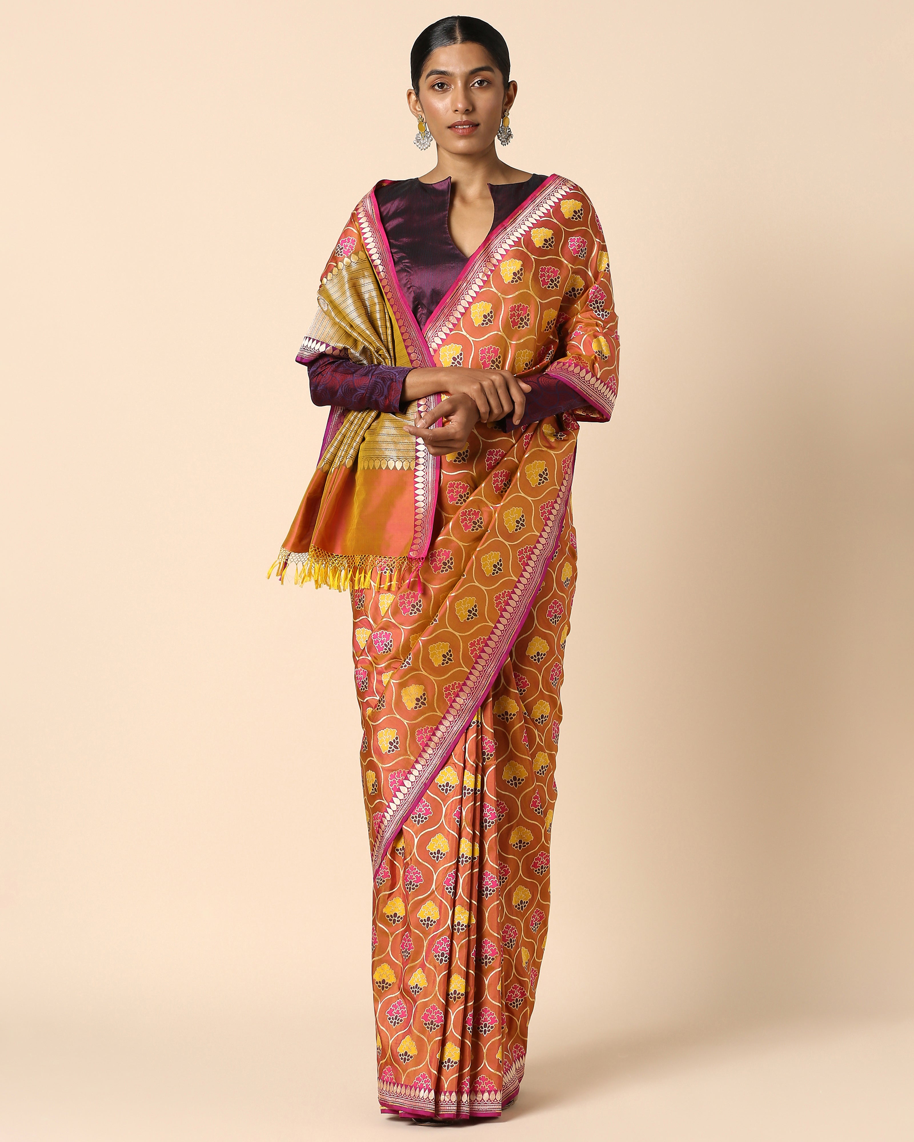 Bhakti Banarasi Cutwork Silk Saree