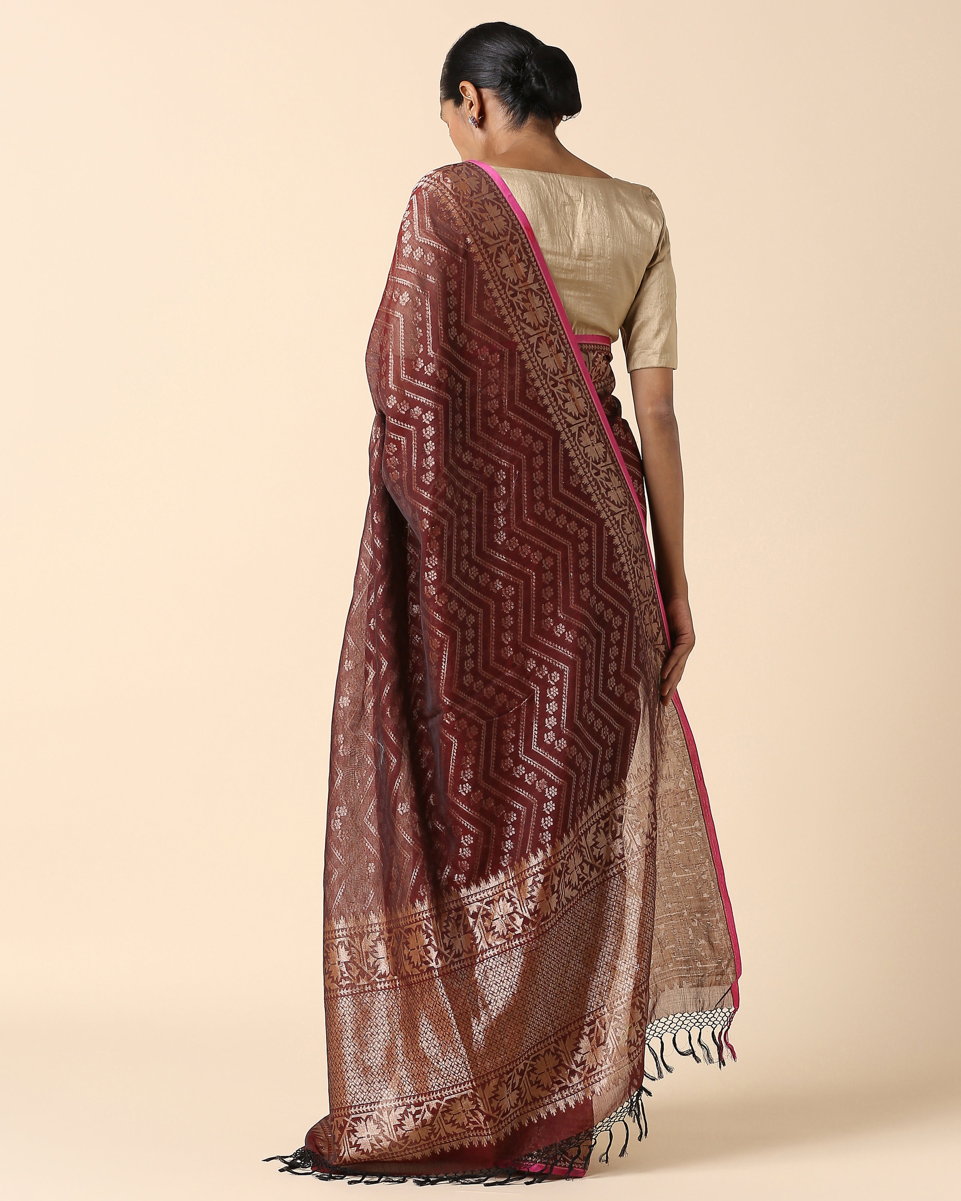 Bina Banarasi Cutwork Cotton Saree