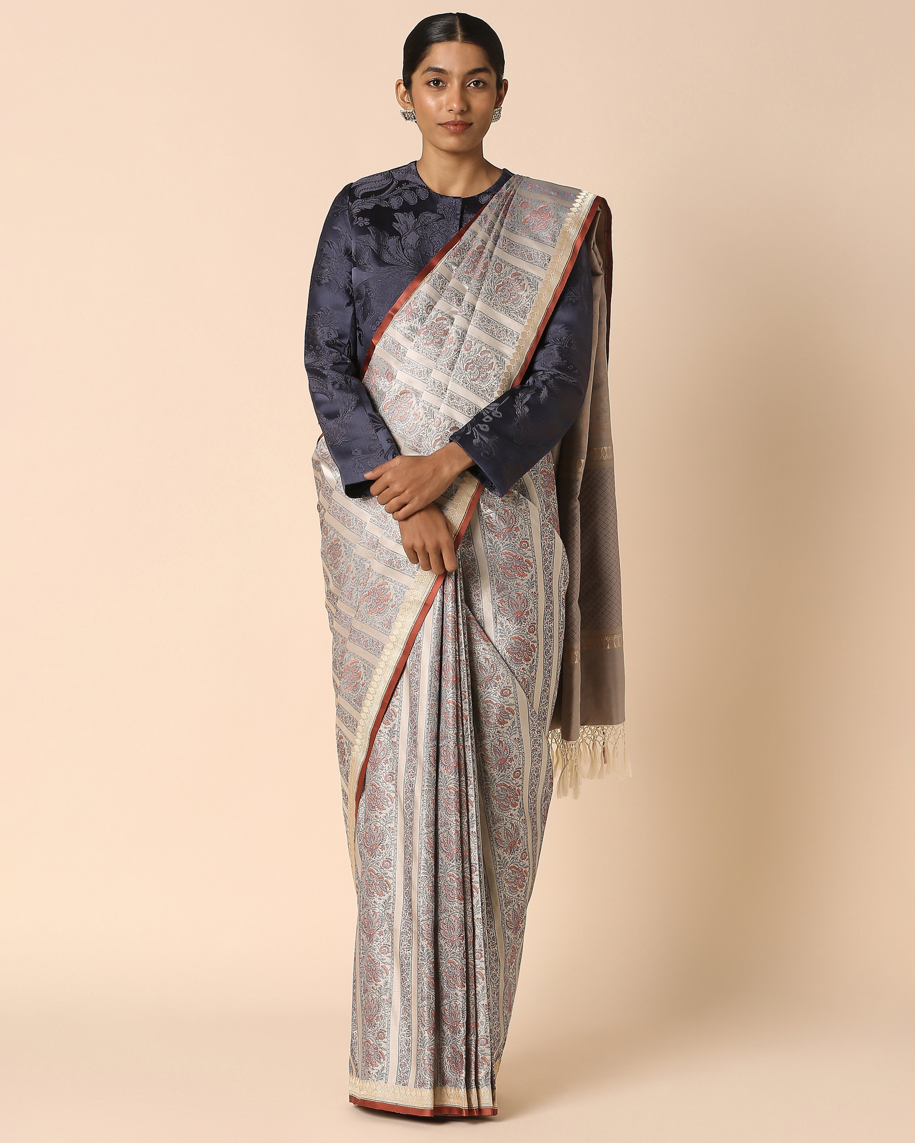 Anaya Banarasi Tanchoi And Kadwa Silk Saree