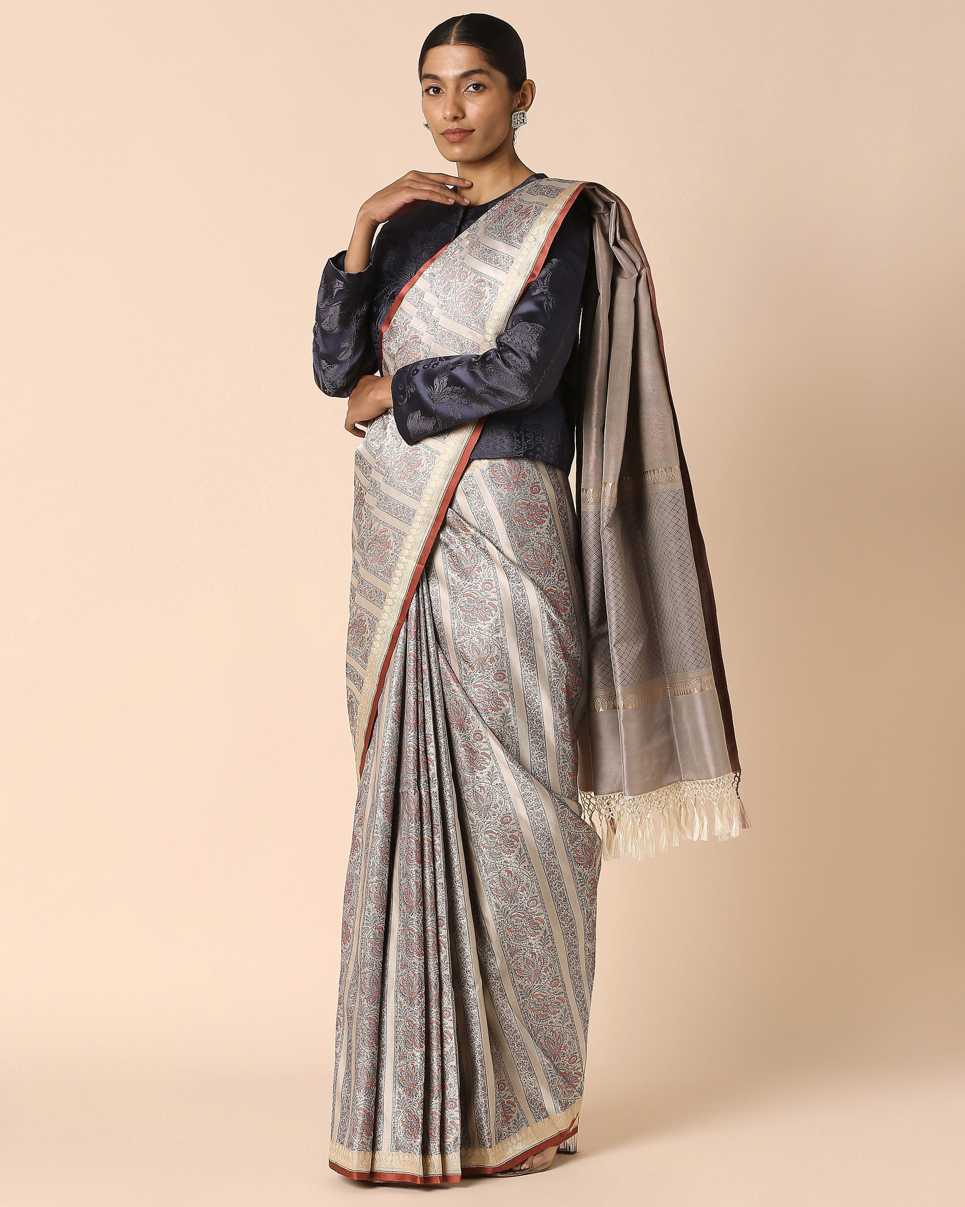 Anaya Banarasi Tanchoi And Kadwa Silk Saree
