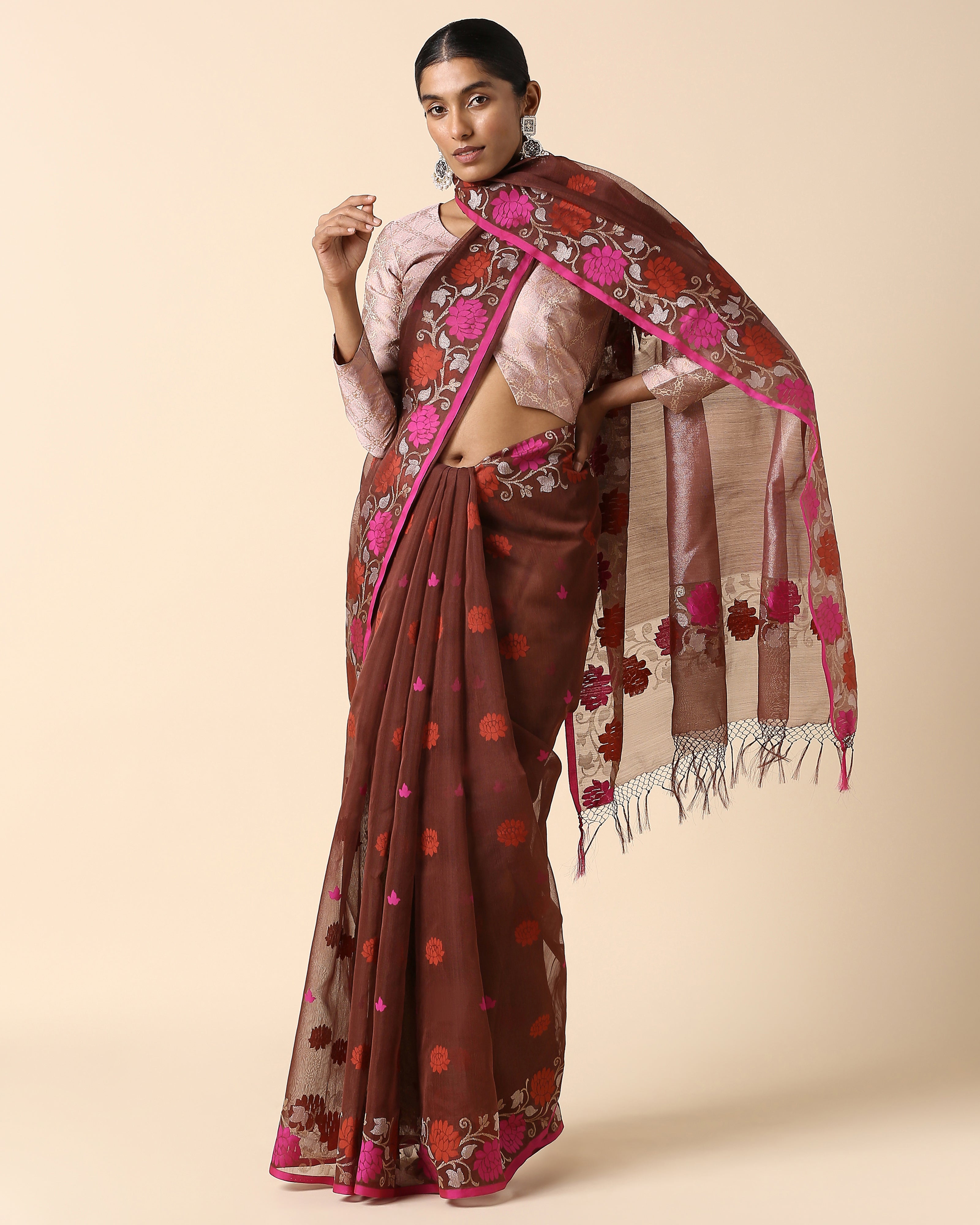 Kamal Banarasi Jamdani Silk Cotton Saree