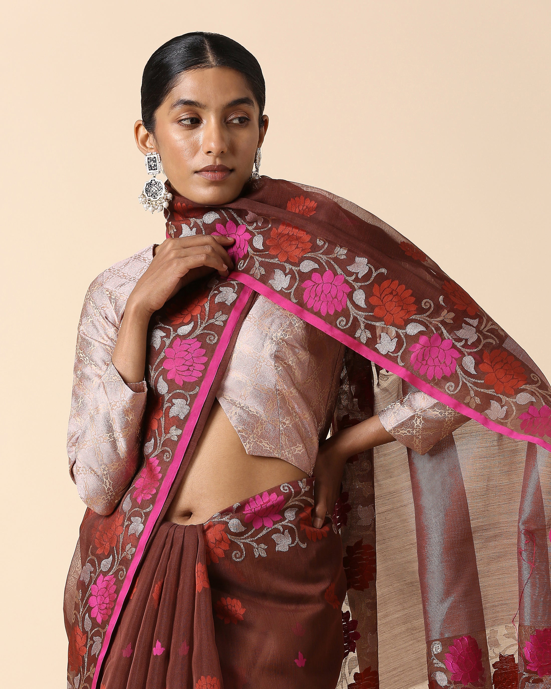 Kamal Banarasi Jamdani Silk Cotton Saree