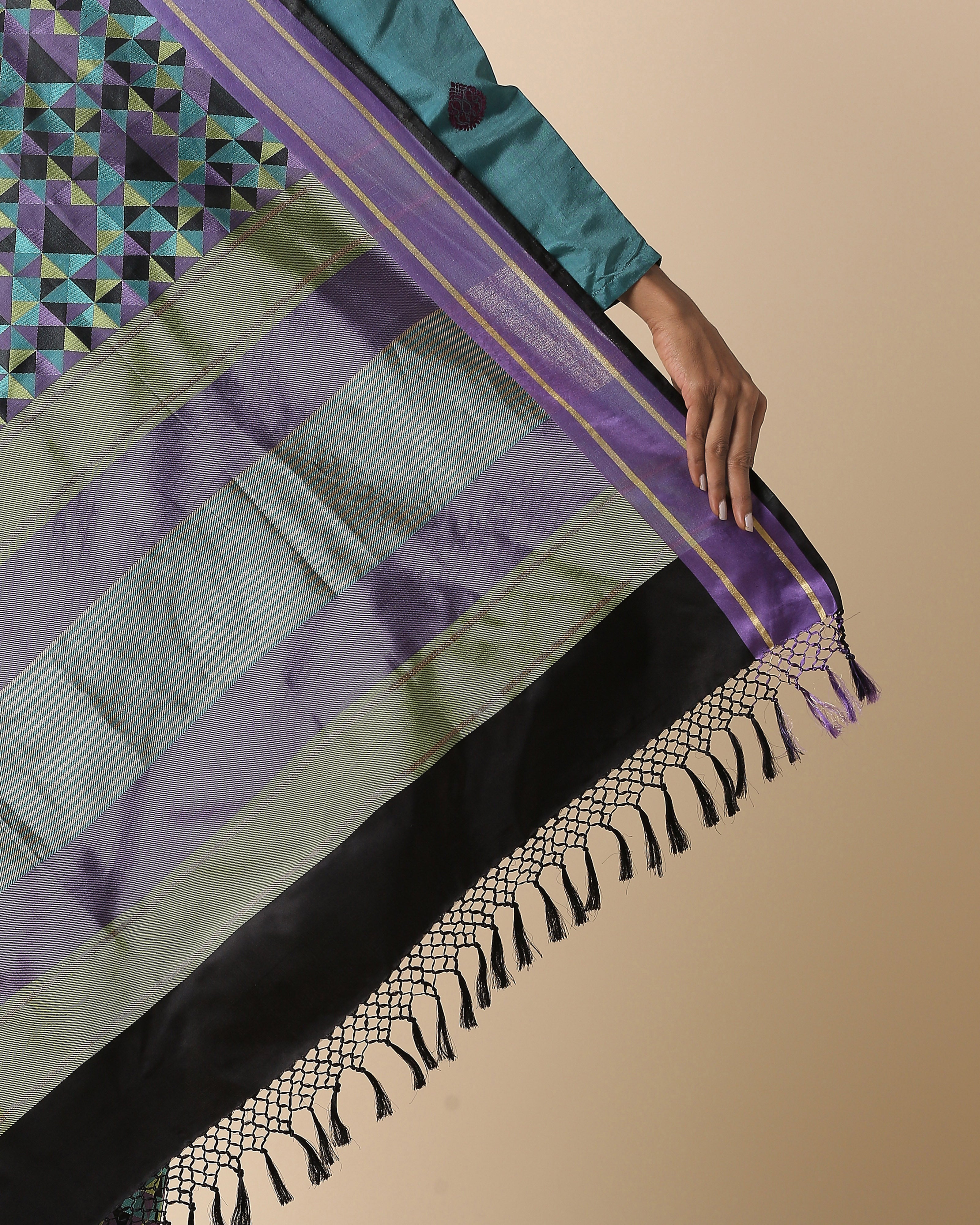 Claire Banarasi Tanchoi Silk Saree