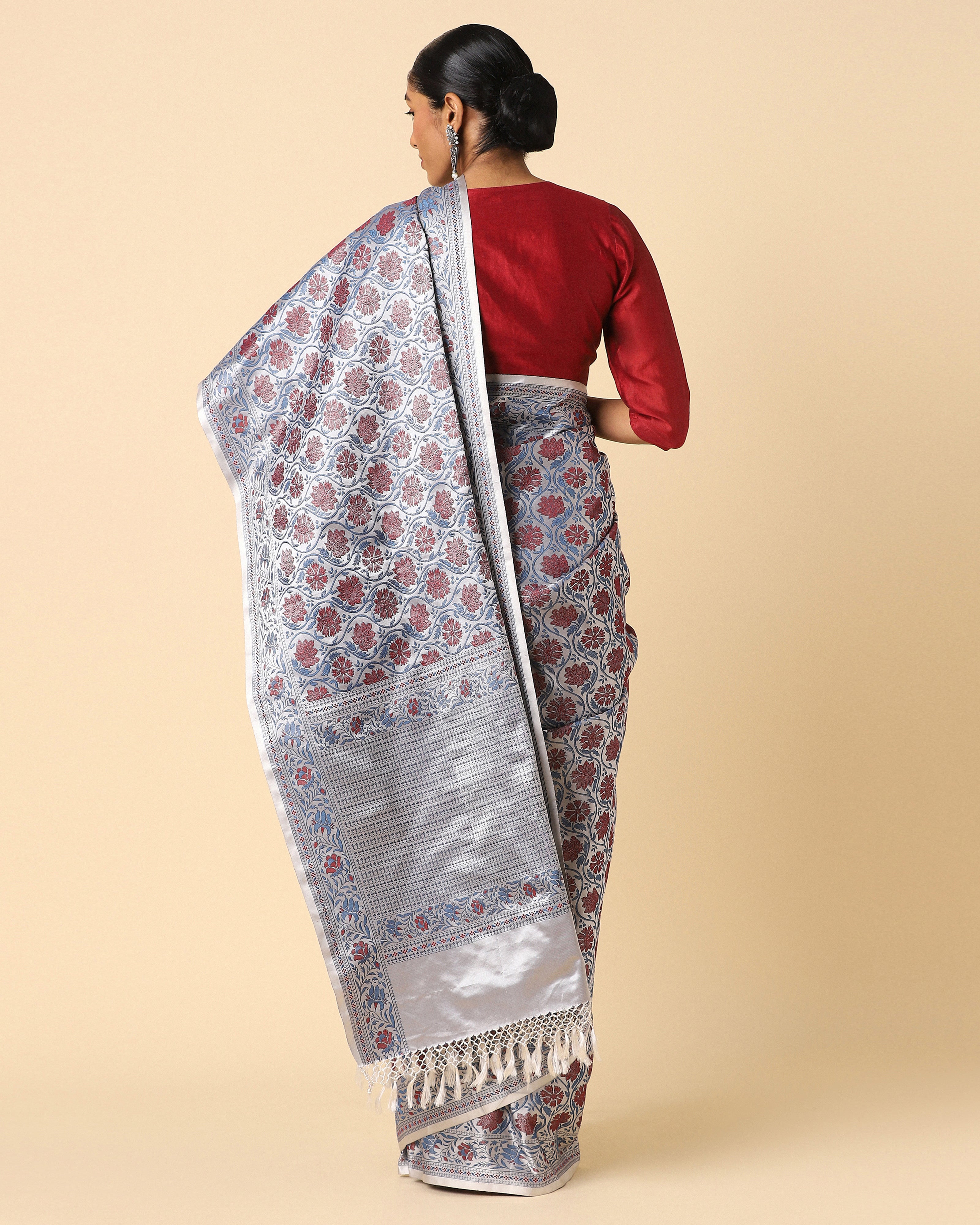 Jasper Banarasi Tanchoi Silk Saree