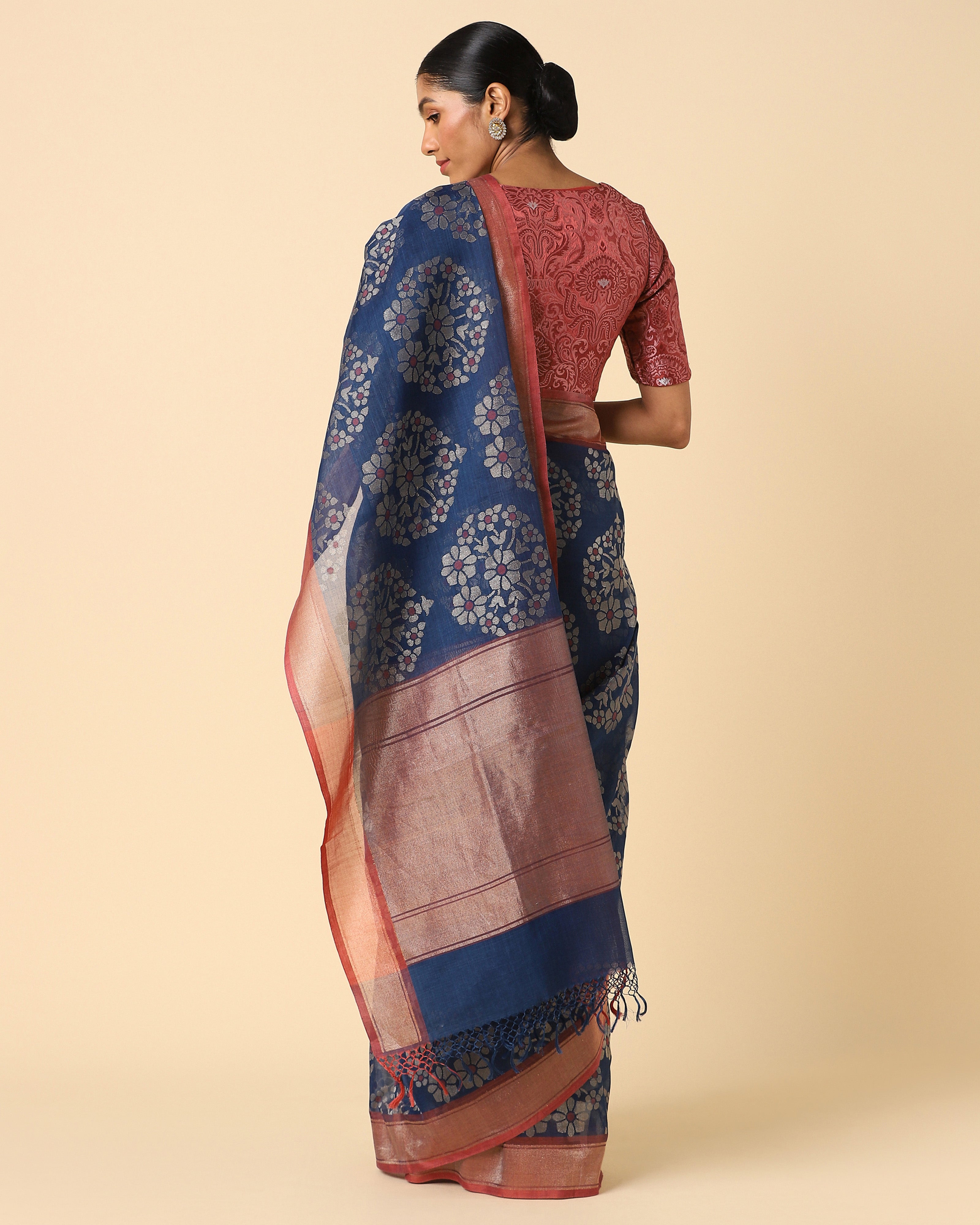 Adrin Banarasi Jamdani Cotton Saree