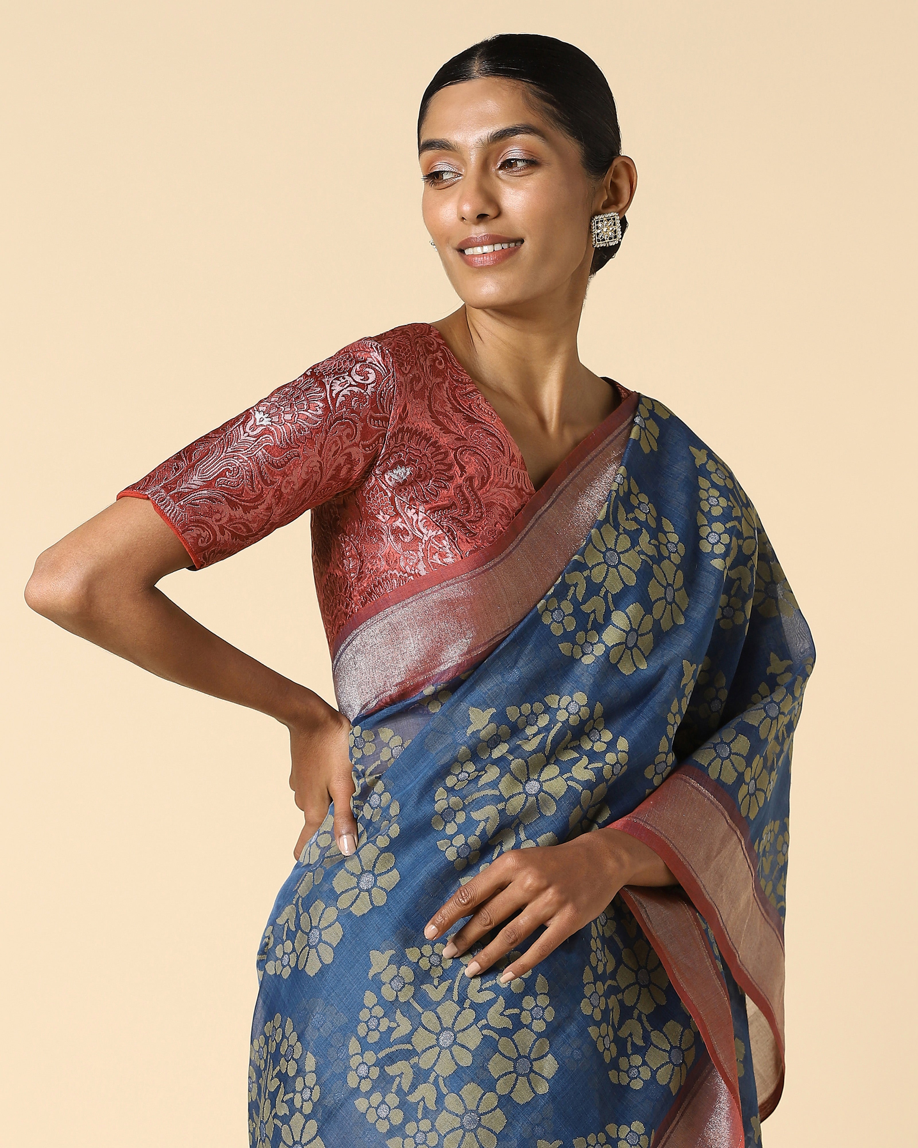 Adrin Banarasi Jamdani Cotton Saree