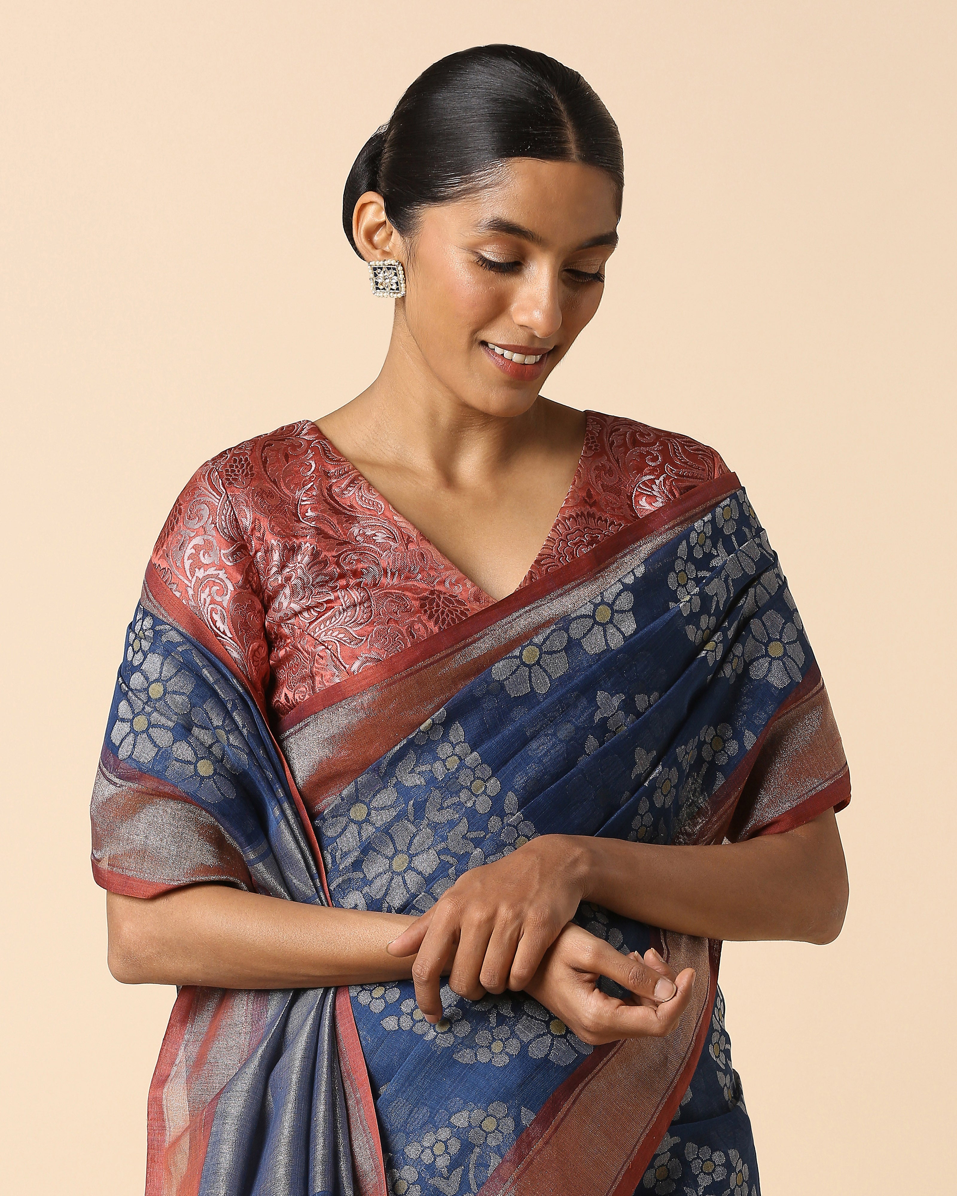Adrin Banarasi Jamdani Cotton Saree
