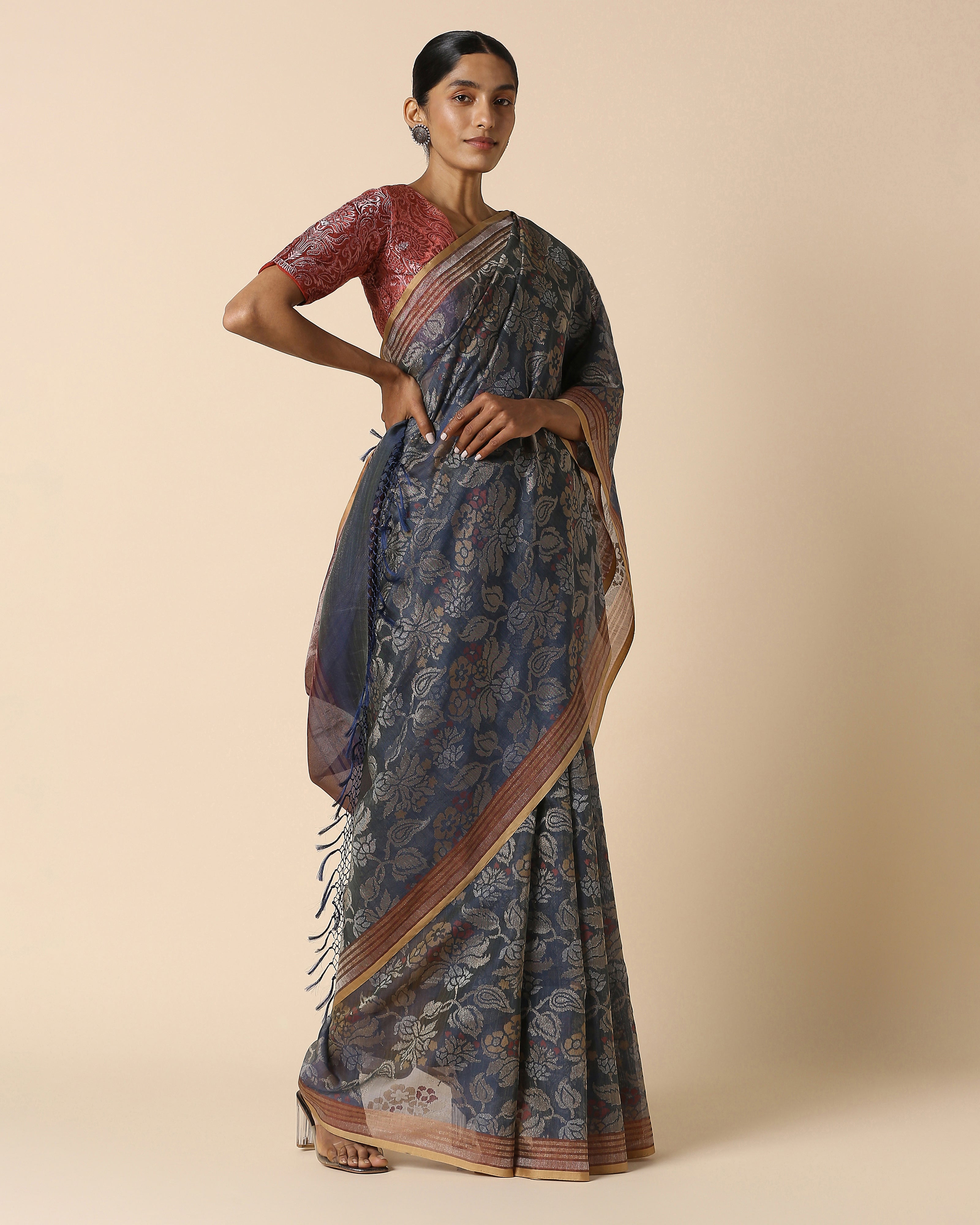 Hester Banarasi Jamdani Silk Cotton Saree