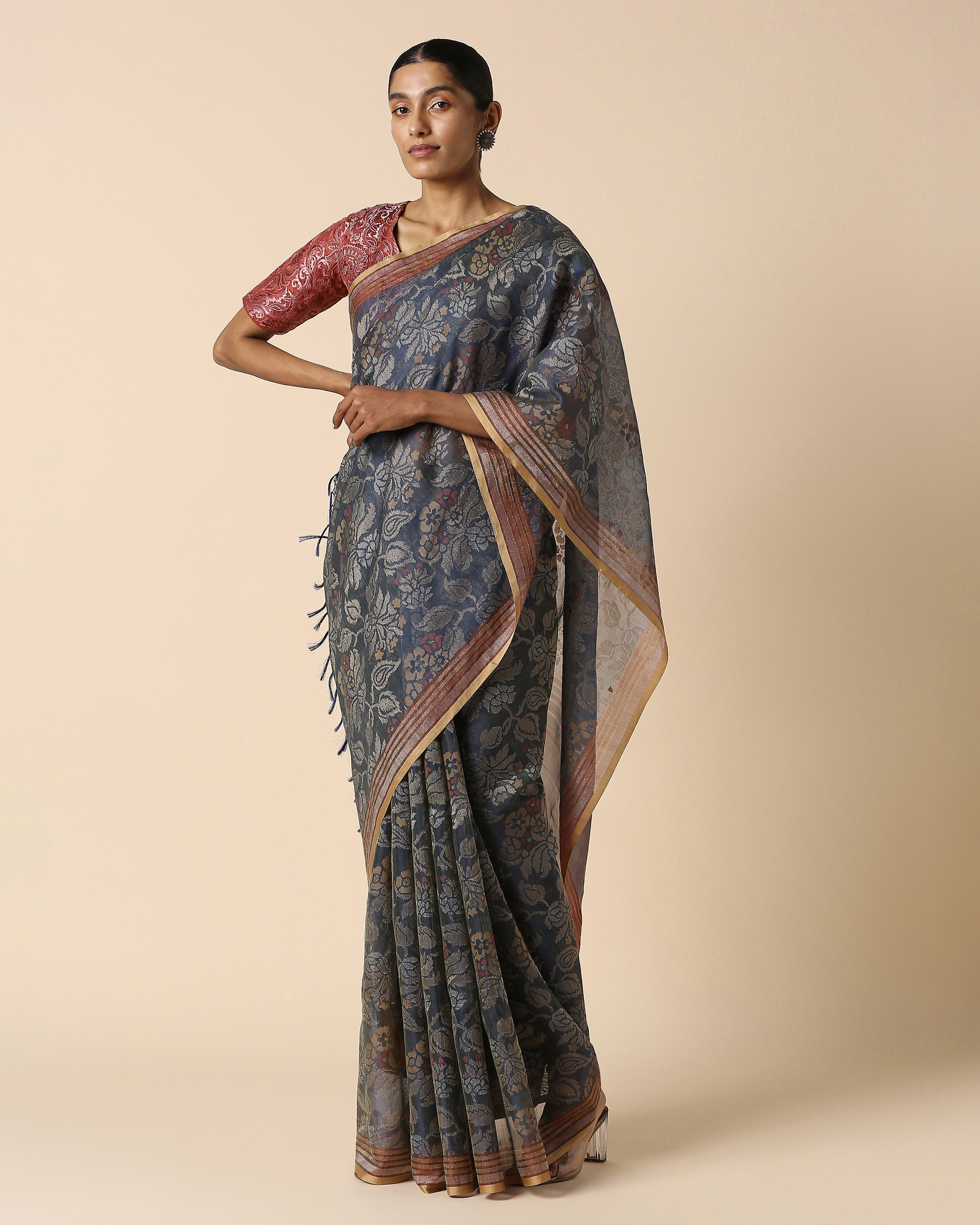 Hester Banarasi Jamdani Silk Cotton Saree