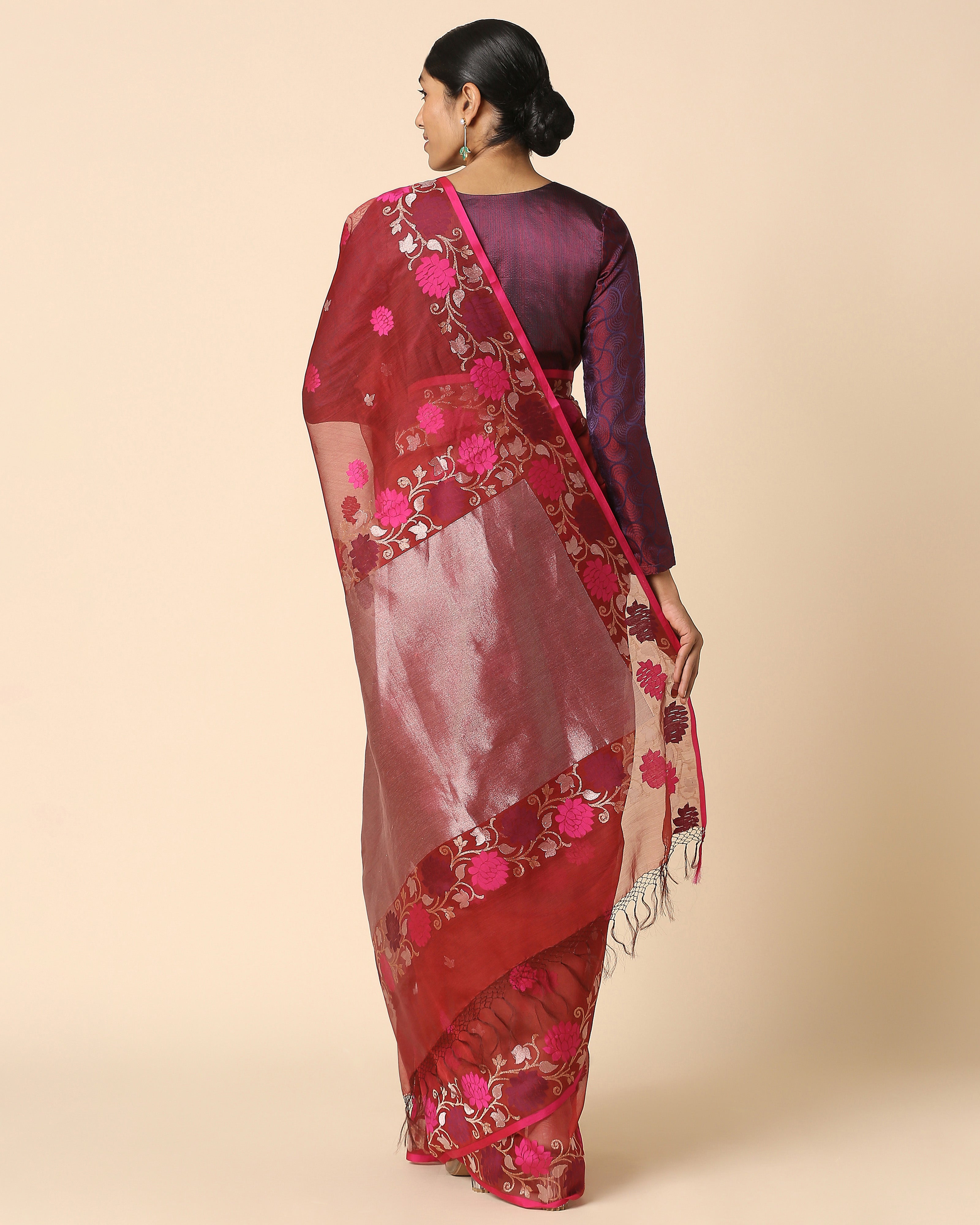 Kamal Banarasi Ektara Kadwa Silk Cotton Saree