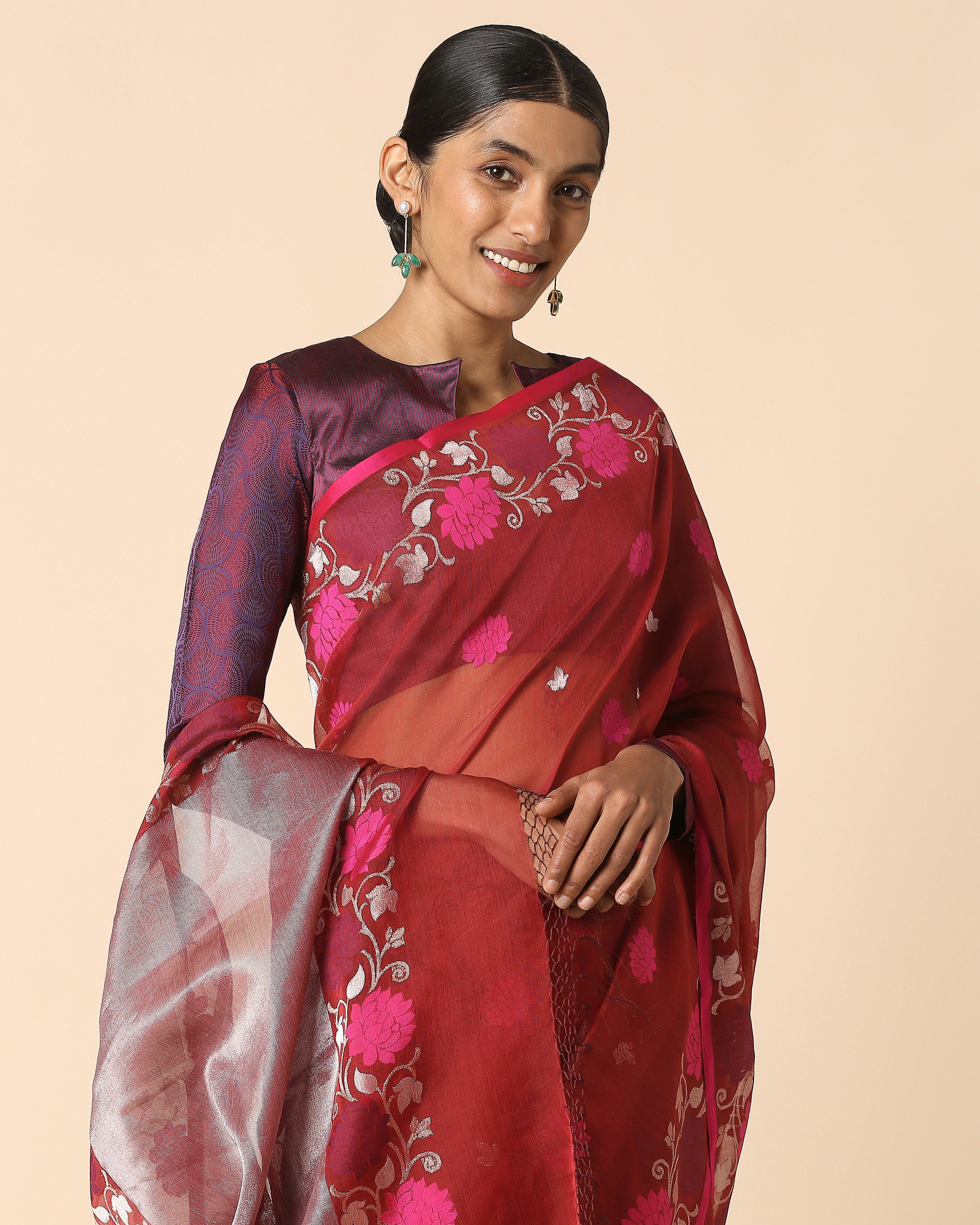 Kamal Banarasi Ektara Kadwa Silk Cotton Saree