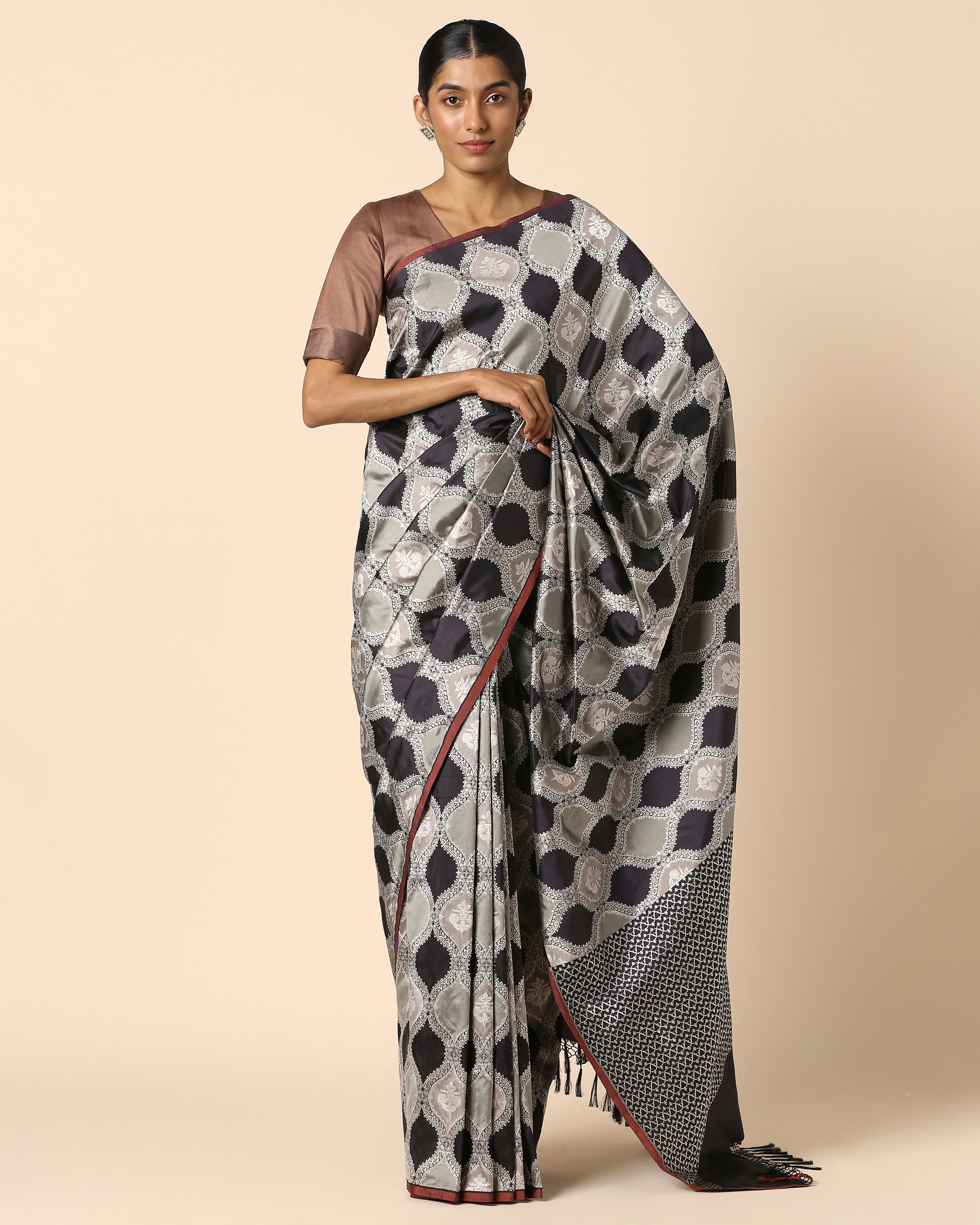 Zola Banarasi Rangkaat Silk Saree