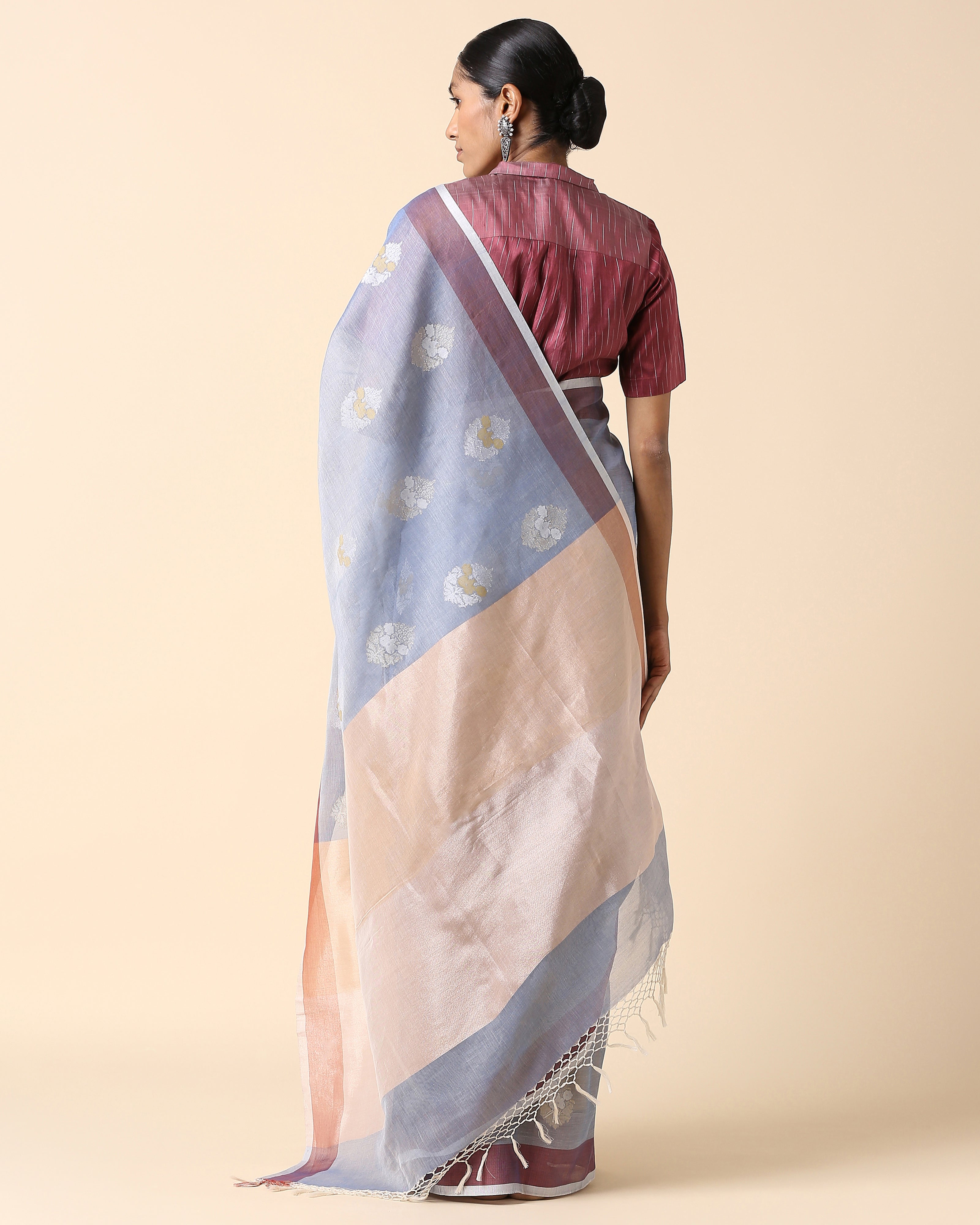 Olga Banarasi Jamdani Cotton Saree